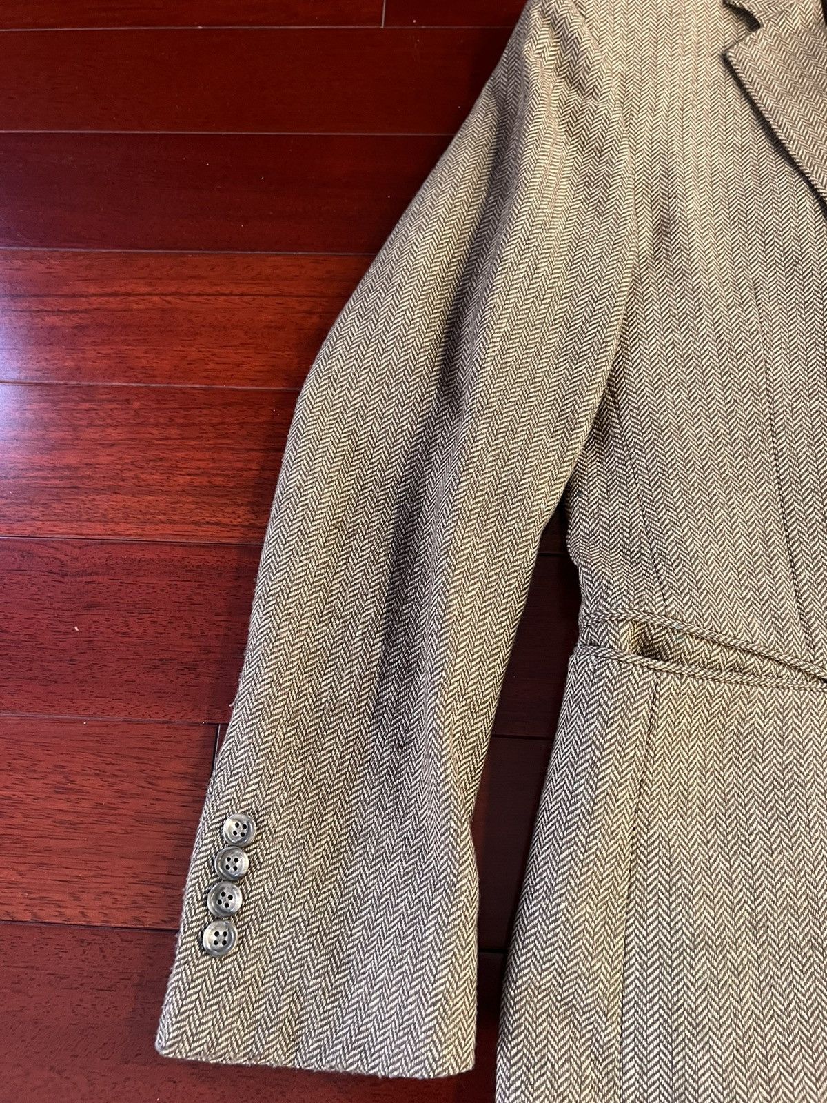 Polo Ralph Lauren Herringbone Tweed Sport Coat Size 38S - 3 Thumbnail