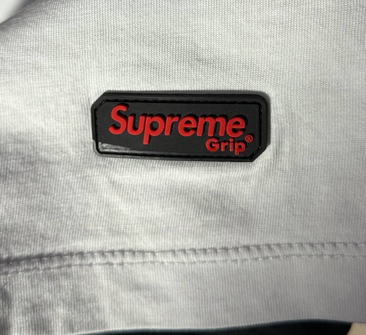 Supreme SUPREME grip t shirt classic white red logo cotton t shirt Size US M / EU 48-50 / 2 - 4 Thumbnail