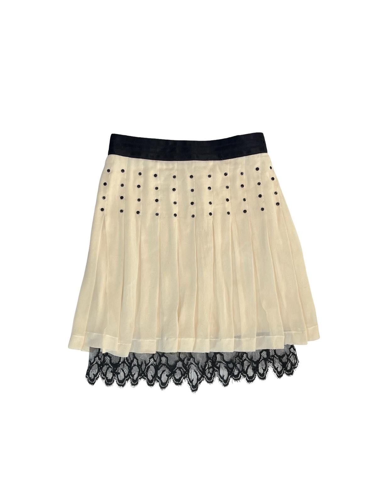 Chanel Chanel SS2003 Runway Silk Lace Skirt Look 43 Karl Lagerfeld Size 27" / US 4 / IT 40 - 1 Thumbnail