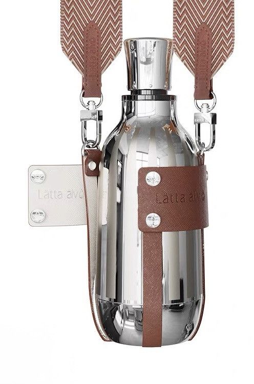 Other Designer Stainless Steel Flask with Leather Strap Size ONE SIZE - 1 Thumbnail