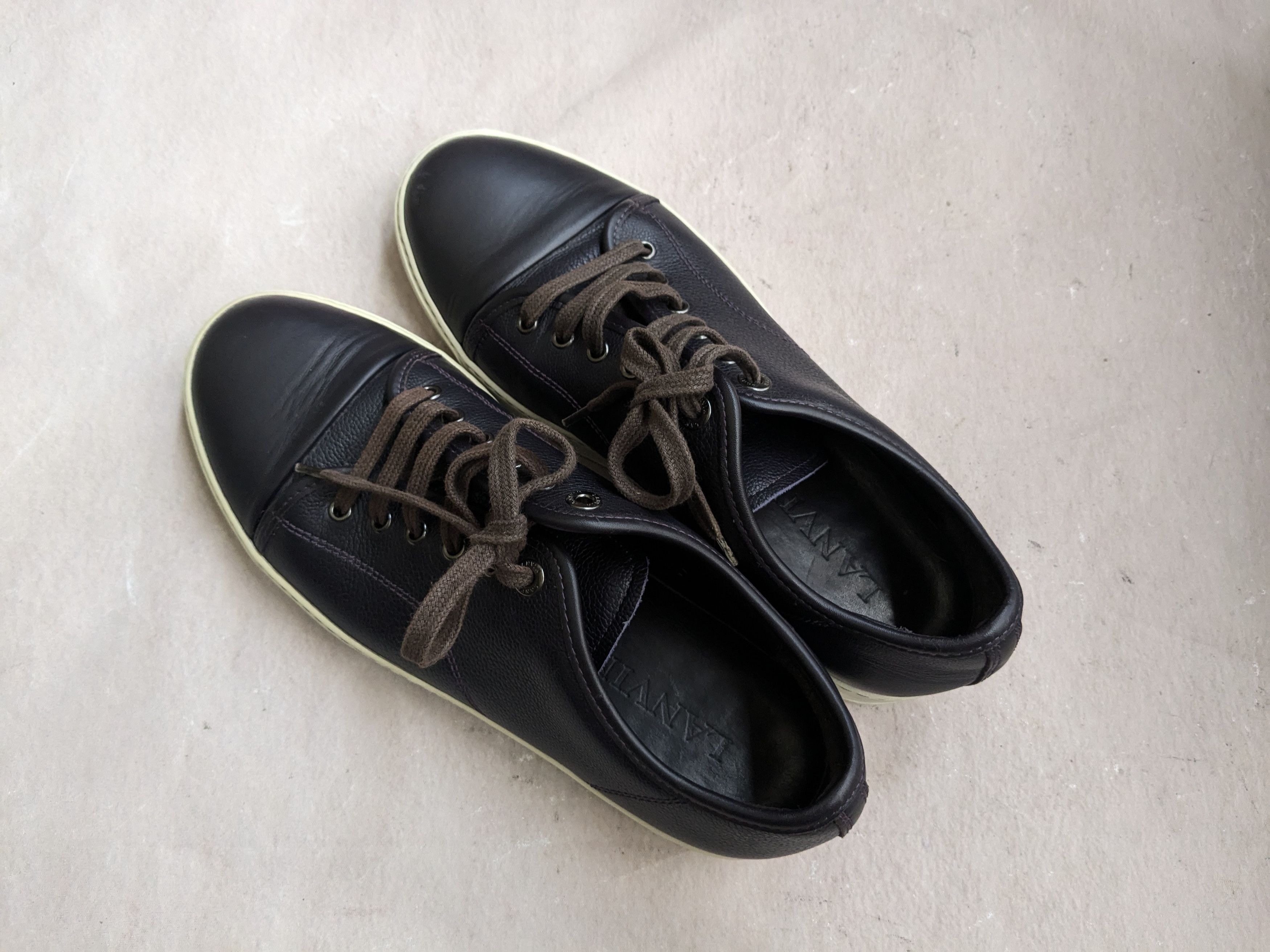 Lanvin Lanvin DBB1 Sneakers Brown Leather Low Tops 9 Size US 9 / EU 42 - 13 Thumbnail