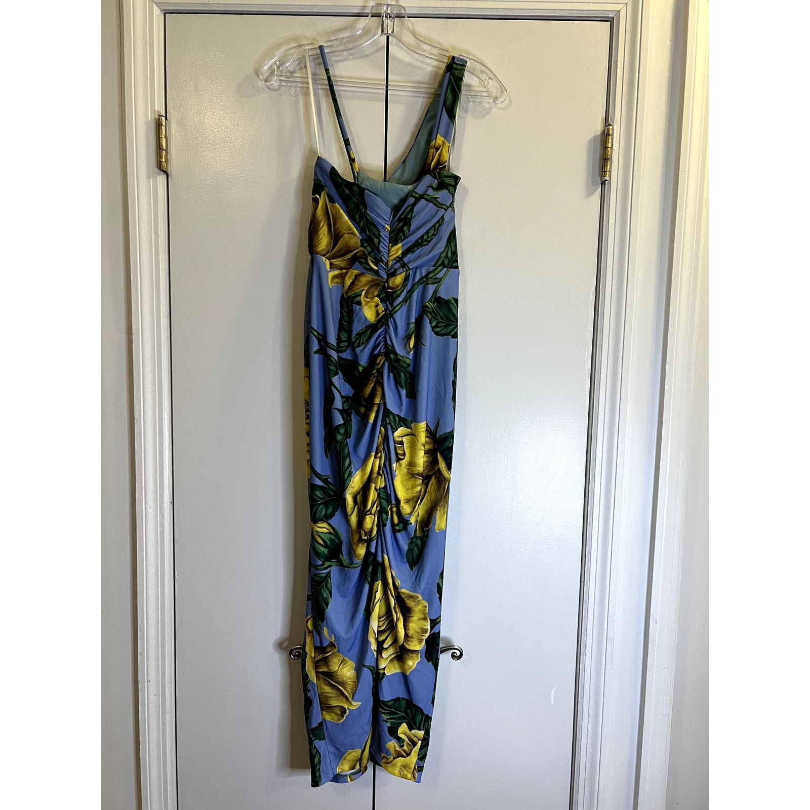 Marchesa Marchesa Notte Midi Floral Dress Size 6 blue yellow Size S / US 4 / IT 40 - 6 Thumbnail