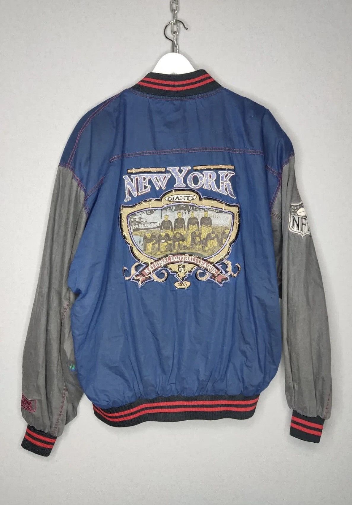 NFL NFL New York Giants Throwbacks Vintage Bomber Jacket Size US XL / EU 56 / 4 - 1 Thumbnail