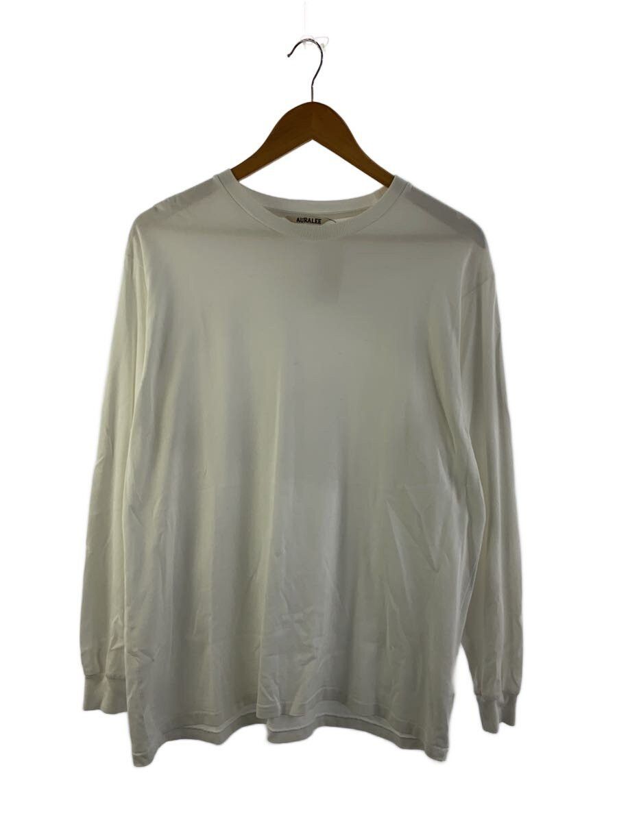 Auralee White Cotton Long-sleeved T-shirt Size US L / EU 52-54 / 3 - 1 Thumbnail