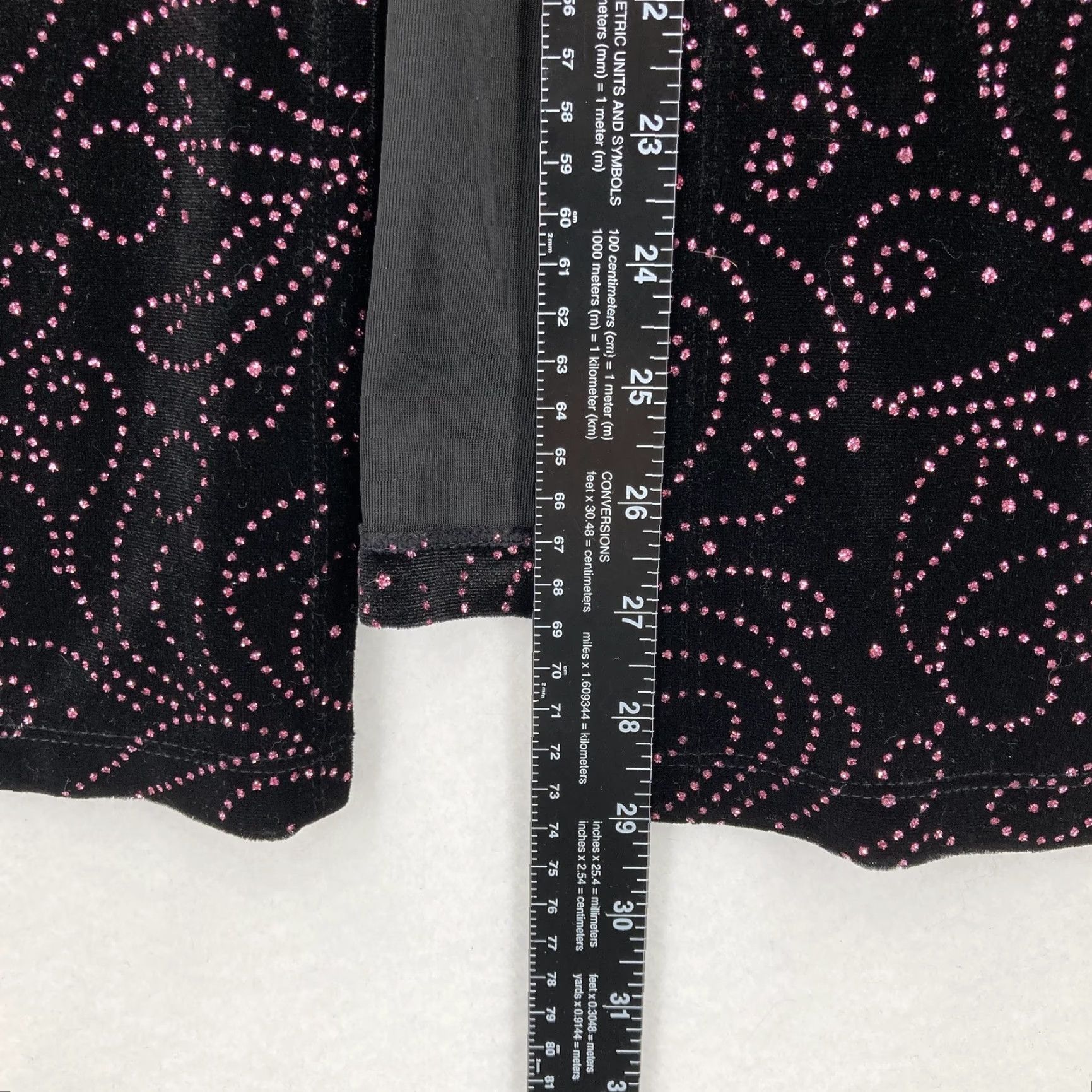 Vintage VINTAGE Notations Jacket Womens 2X Black Velvet Open Front Long Sleeve Sparkle Glitter Rhinestone Geometric Party/Cocktail Formal Women Size XXL / US 16-18 / IT 52-54 - 6 Thumbnail
