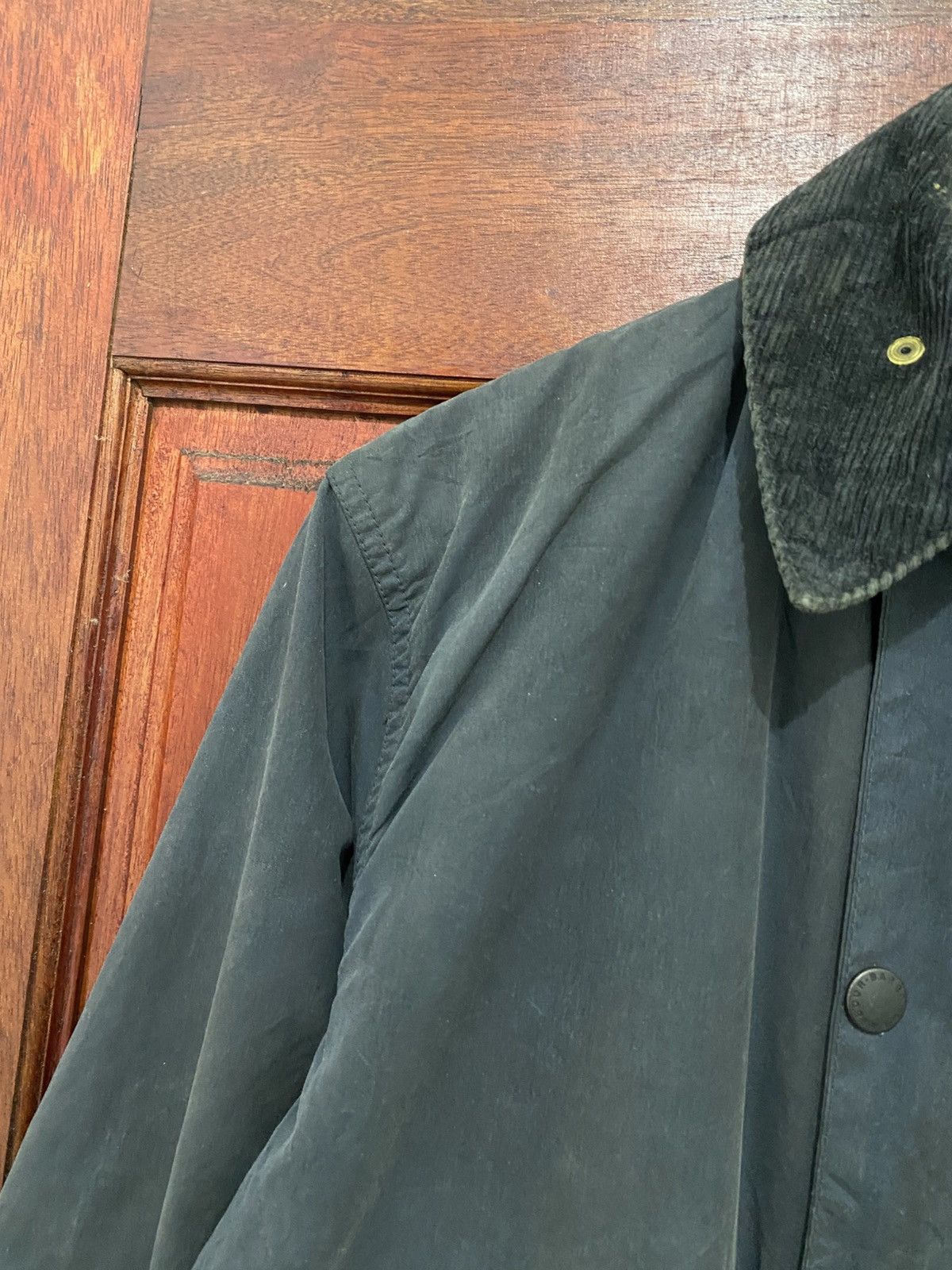 Barbour × Vintage Vintage Barbour Border Waxed Jacket 81cm/32in Hunting Size US S / EU 44-46 / 1 - 6 Thumbnail