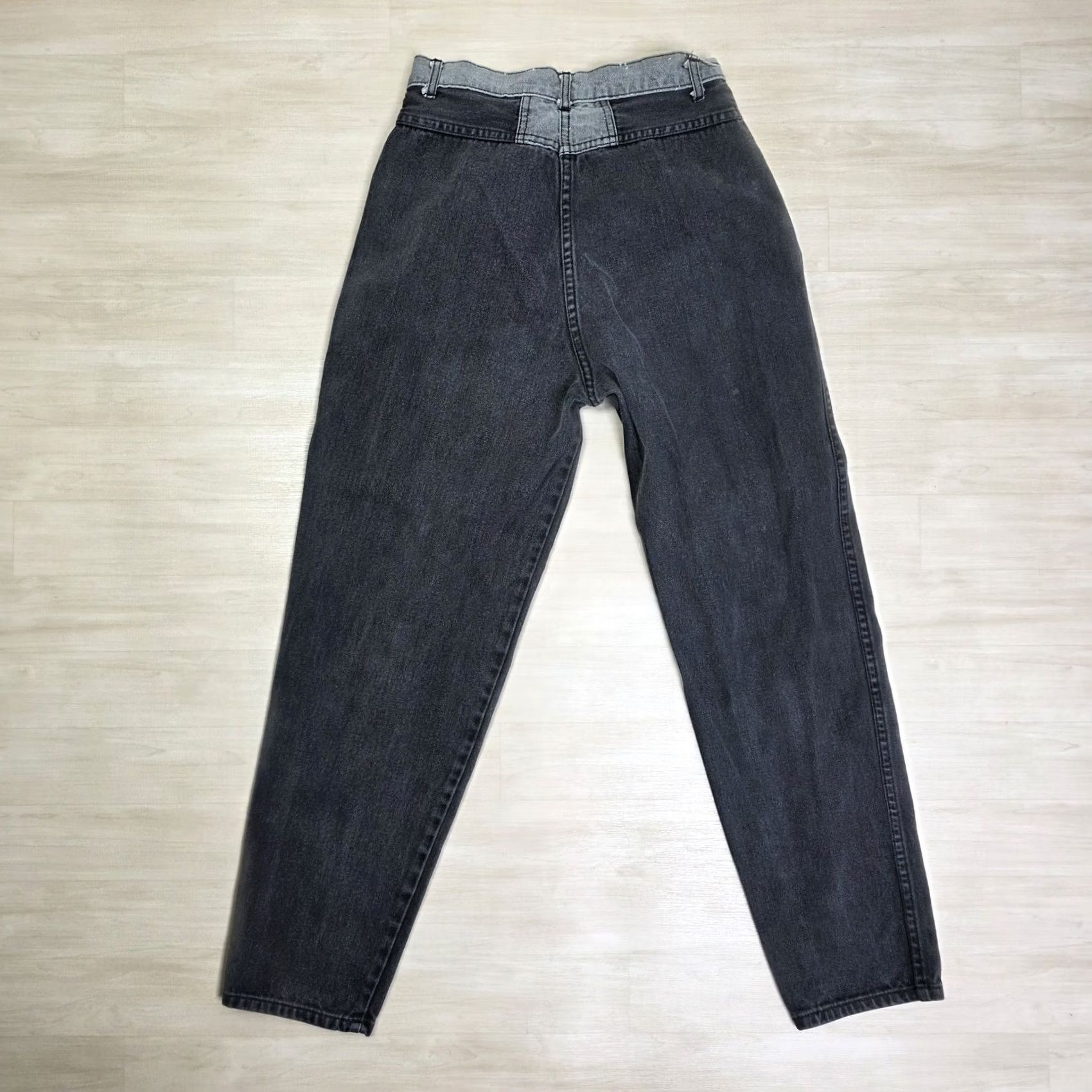 Vintage VINTAGE Gitano Womens Black Gray High Rise Tapered Leg Mom Jeans 25 x 27 Mens Womens Boys Girls Size 42" / US 20 - 2 Thumbnail