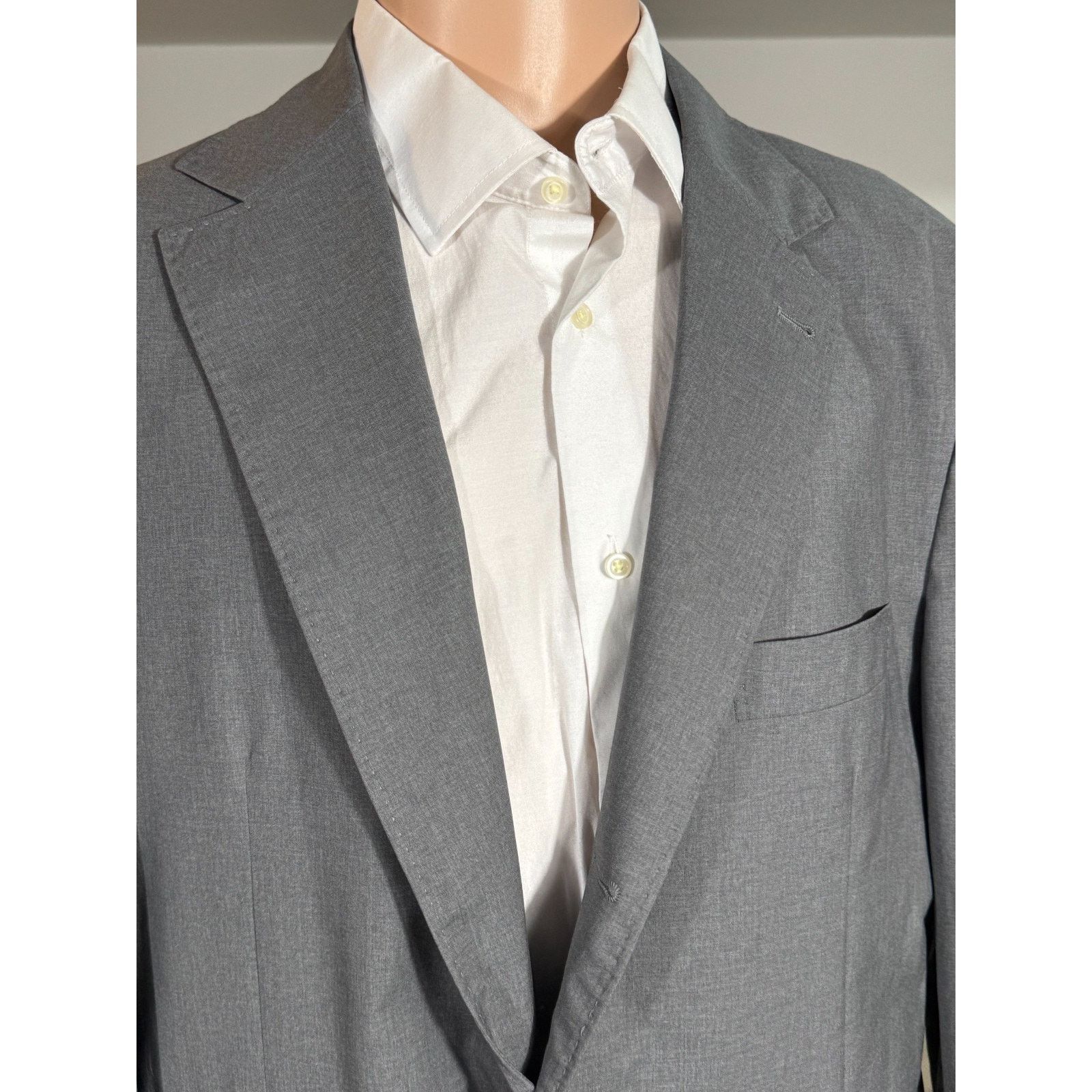 Brunello Cucinelli Brunello Cucinelli Gray Wool Silk Deconstructed Blazer 54 44 Size 44R - 9 Thumbnail