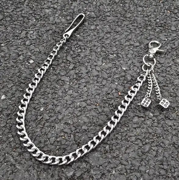 Jewelry Dice Cross Wallet Chain,Y2K Jeans Chain Size ONE SIZE - 1 Thumbnail