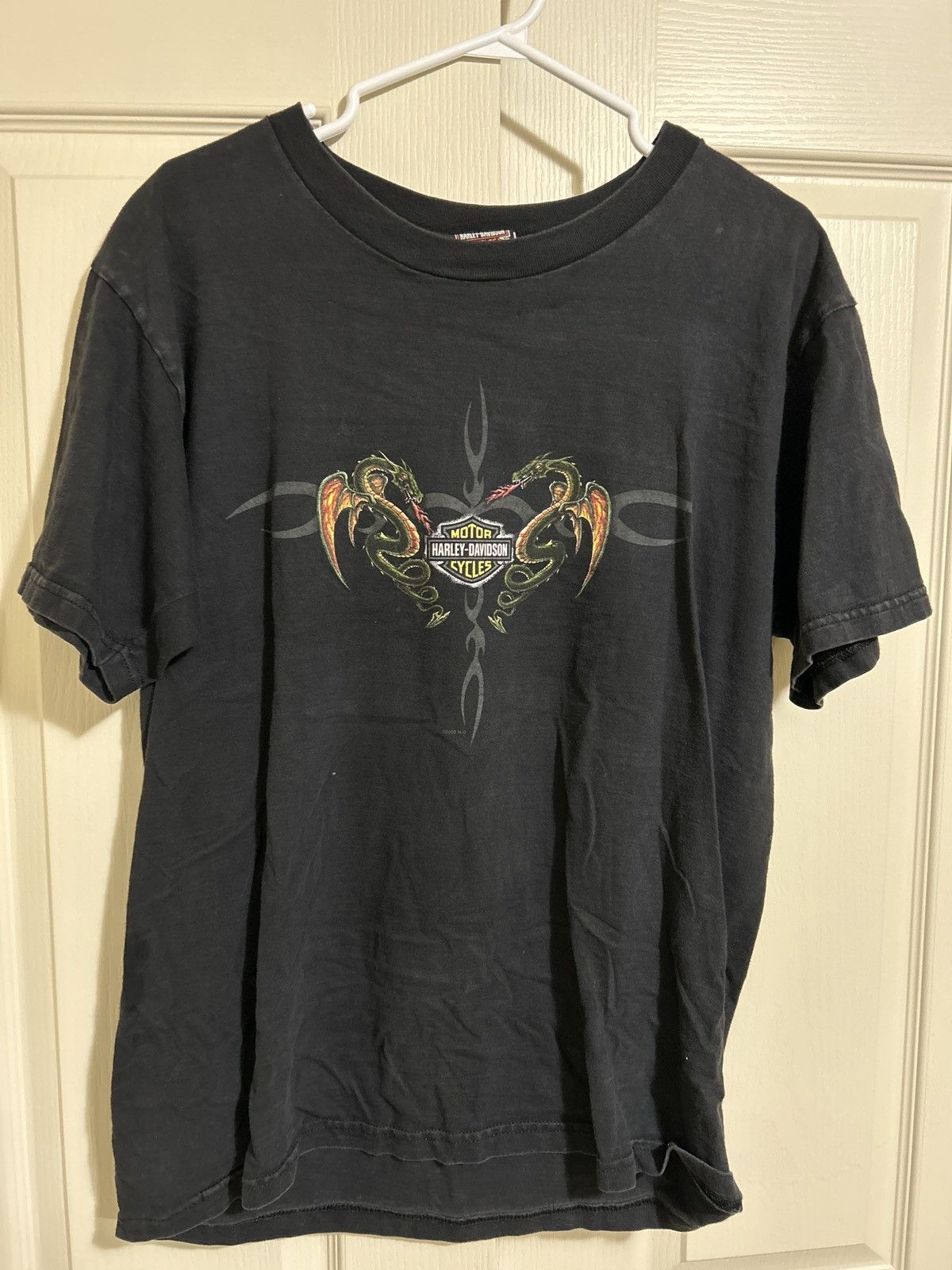 Harley Davidson × Vintage Rare Dragon print Harley Davidson shirt Size US L / EU 52-54 / 3 - 1 Thumbnail