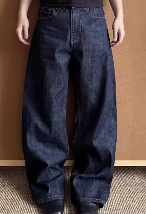Japanese Brand Wide Leg Raw Denim Jeans, Loose Jeans Size US 27 - 5 Thumbnail