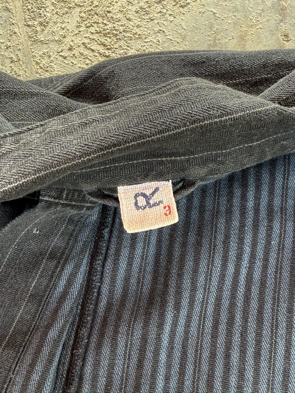 45rpm 45R Indigo Herringbone Pinstripe Denim Jacket Size US M / EU 48-50 / 2 - 3 Thumbnail