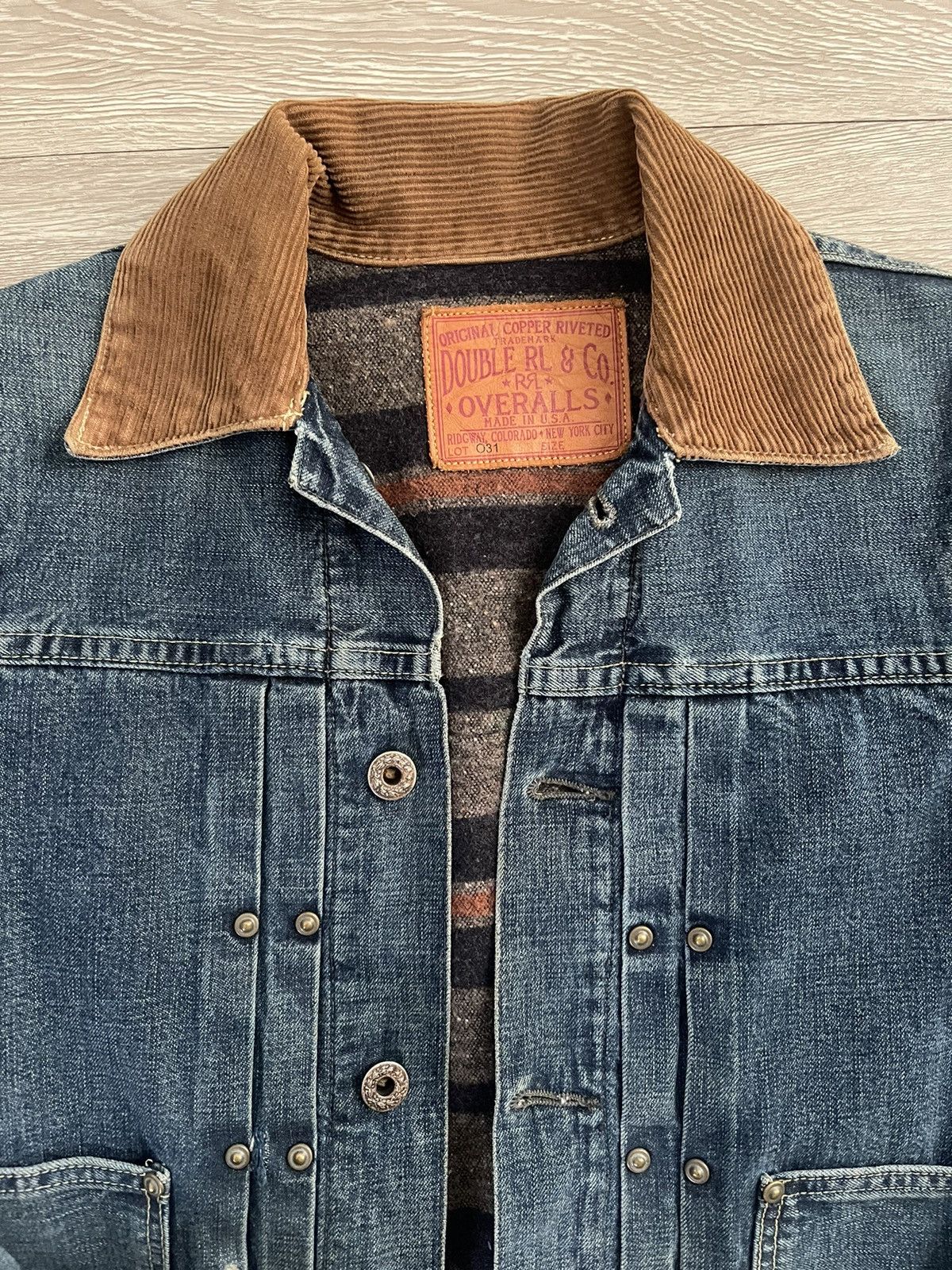 RRL Ralph Lauren Blanket Lined Trucker Jacket Size US XXS / EU 40 - 3 Thumbnail