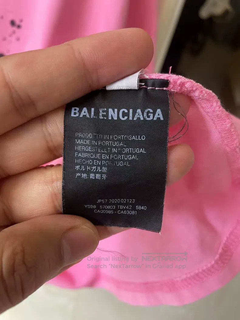 Balenciaga Balenciaga Pink Ink Short Sleeve + Size XL Size US XL / EU 56 / 4 - 4 Thumbnail