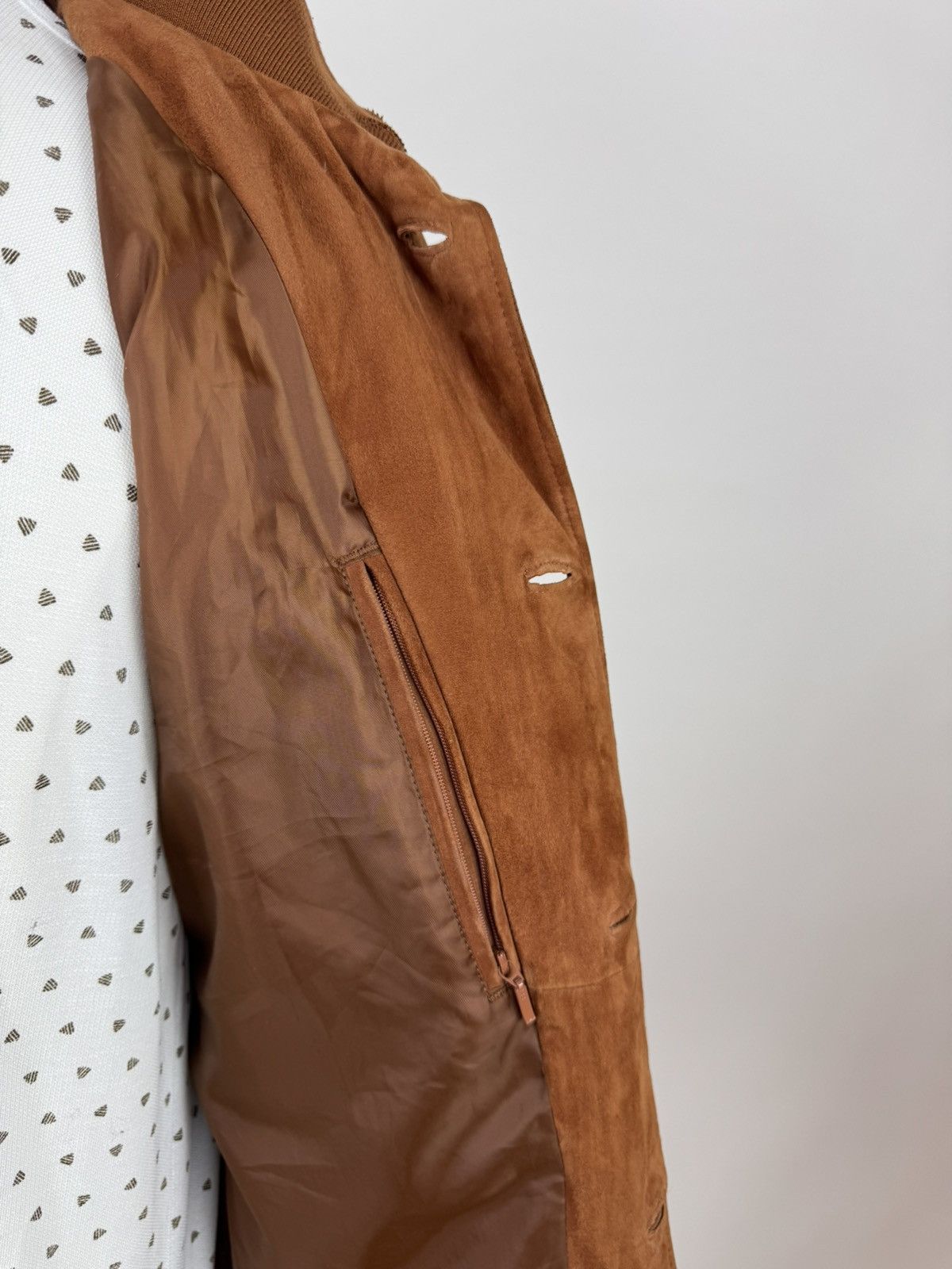 Designer × McGregor DISTINCTION MCGREGOR Suede Sports Bomber Leather Jacket Size US L / EU 52-54 / 3 - 14 Thumbnail