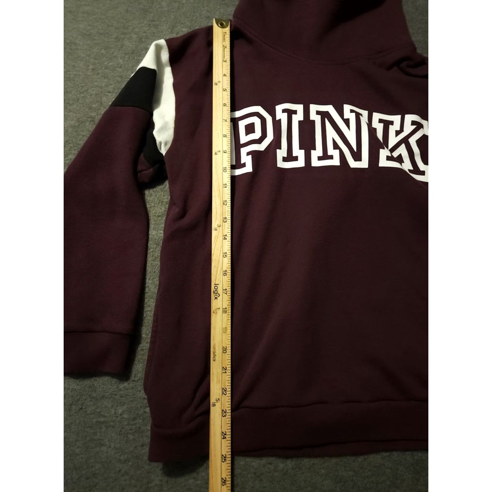 Victoria's Secret VINTAGE Victoria's Secret PINK Sweatshirt Women Medium Burgundy Mock Neck Pullover Logo Love Activewear US Made Vietnam Size M / US 6-8 / IT 42-44 - 4 Thumbnail