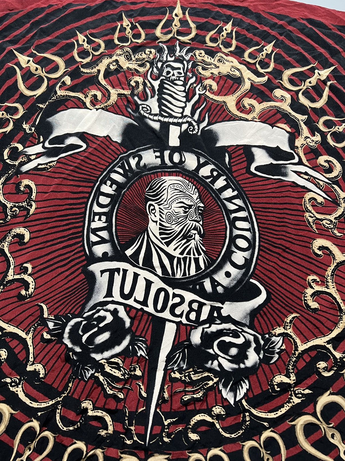 Jean Paul Gaultier Vintage JPG Absolut Country Of Sweden Silk Scarf Size ONE SIZE - 4 Thumbnail