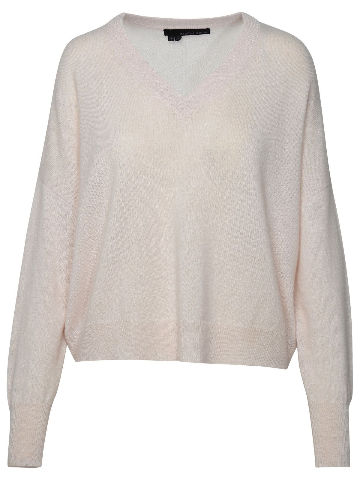 image of 360 Cashmere 'camille' Ivory Cashmere Sweater in Avorio, Women's (Size XS)