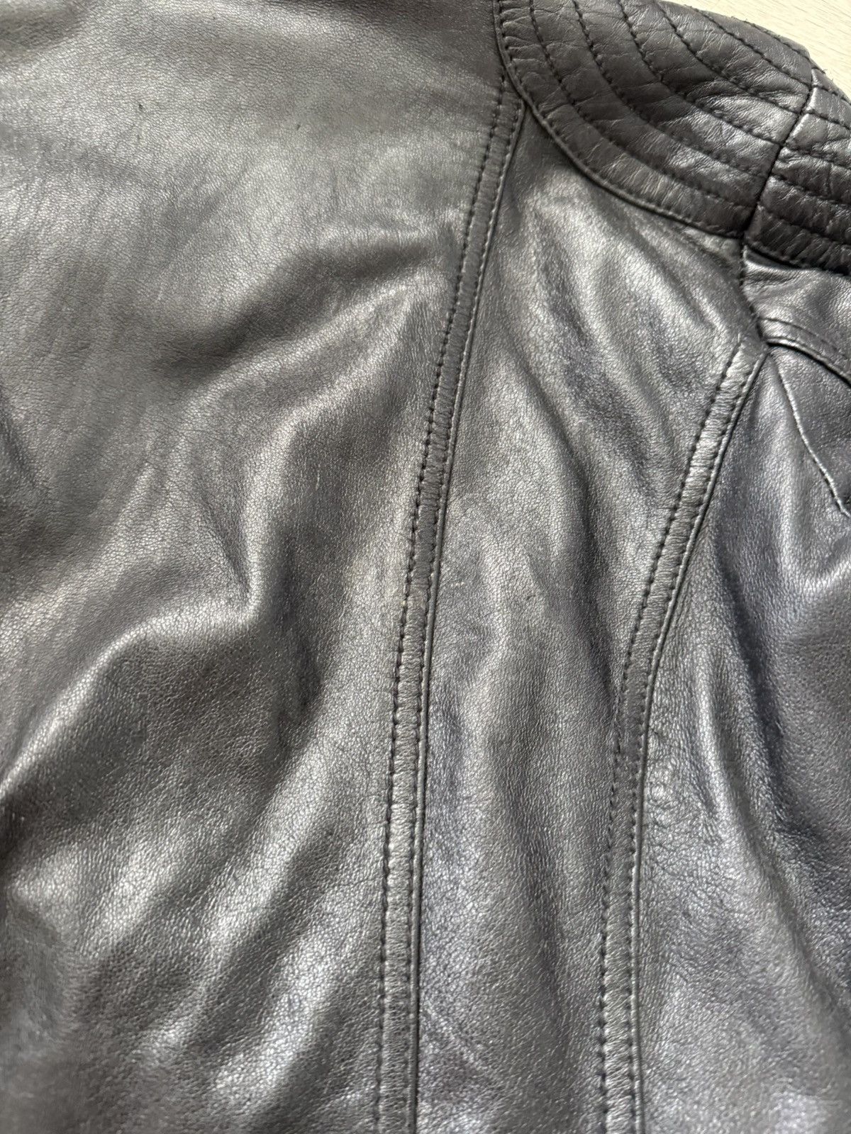 Gypsy Gipsy Leather Biker Jacket Hooded Black Moto Slim Fit Size S Size S / US 4 / IT 40 - 16 Thumbnail