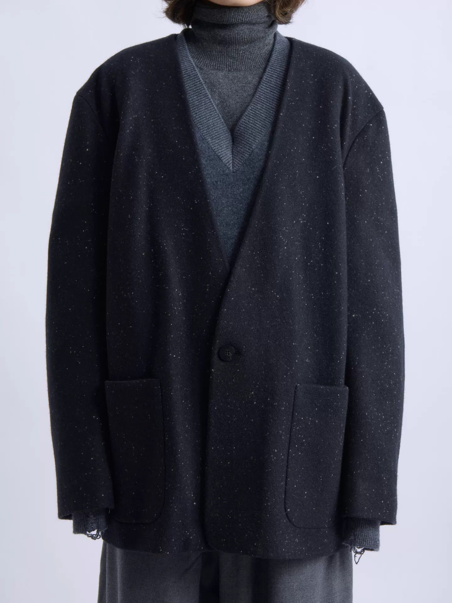 Fear of God Fear of God × Zegna Collarless Wool Blazer Size 50R - 7 Thumbnail