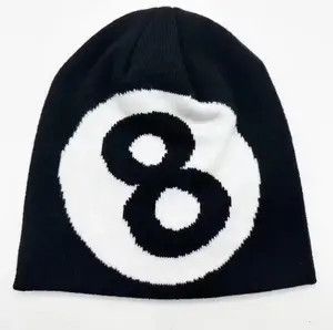 High Sport × Japanese Brand Y2K Knitting Number 8 Beanie Hat Size ONE SIZE - 1 Thumbnail