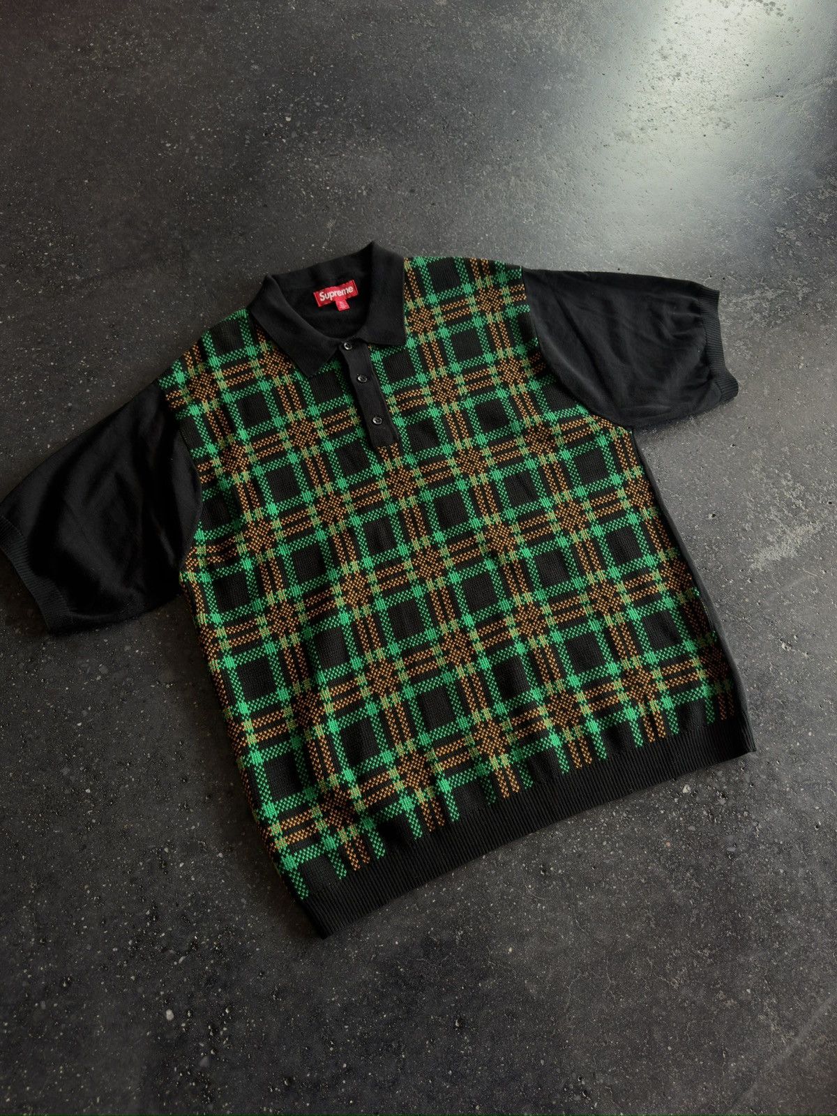 Supreme Supreme Plaid Knit S/S Polo Size US XL / EU 56 / 4 - 3 Thumbnail