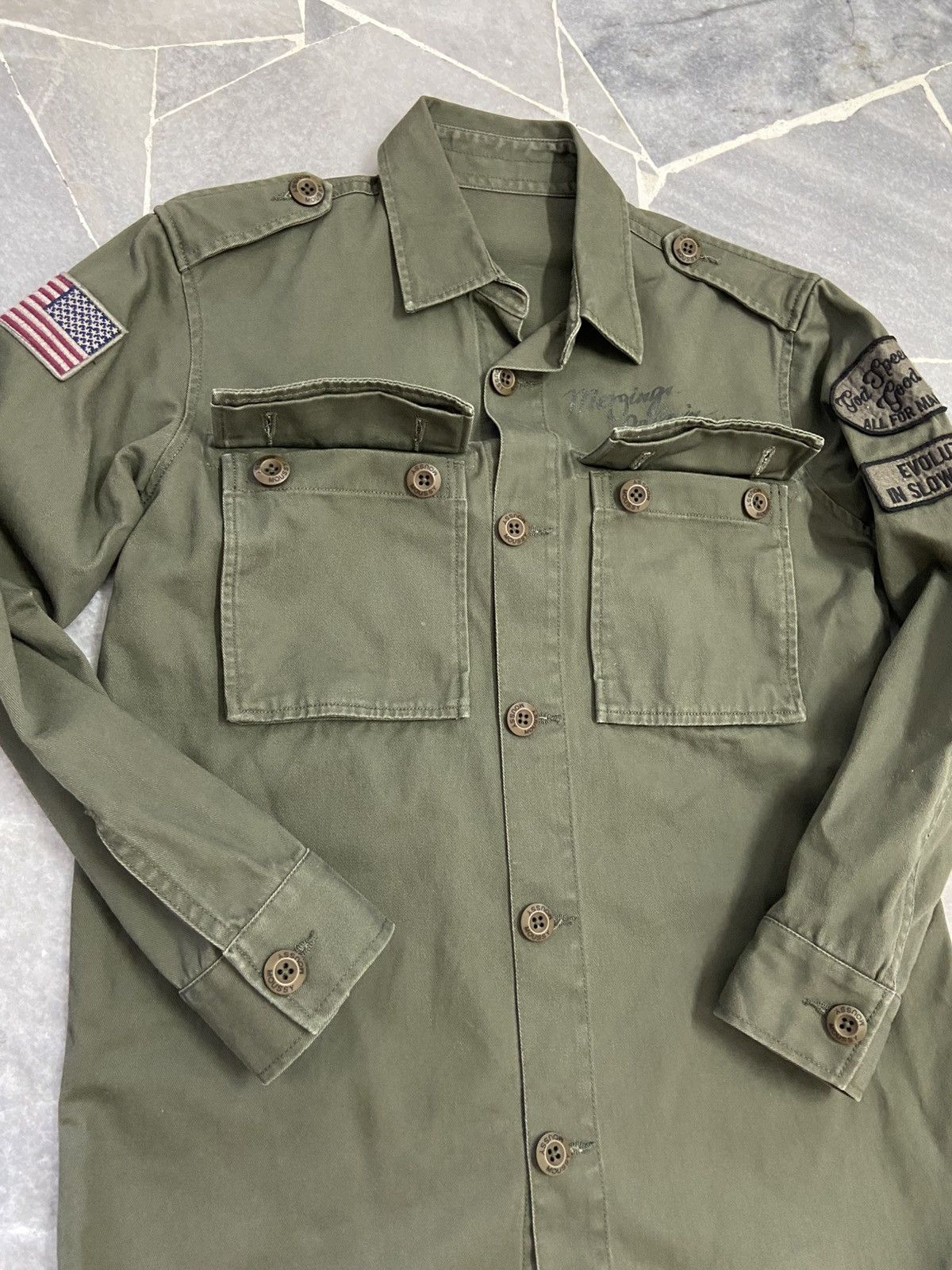 Japanese Brand × MOUSSY Moussy Military Shirt Size US S / EU 44-46 / 1 - 6 Thumbnail