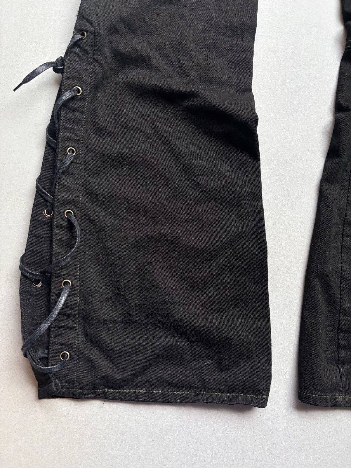 ROOTTHREE lace up flare cargo pants