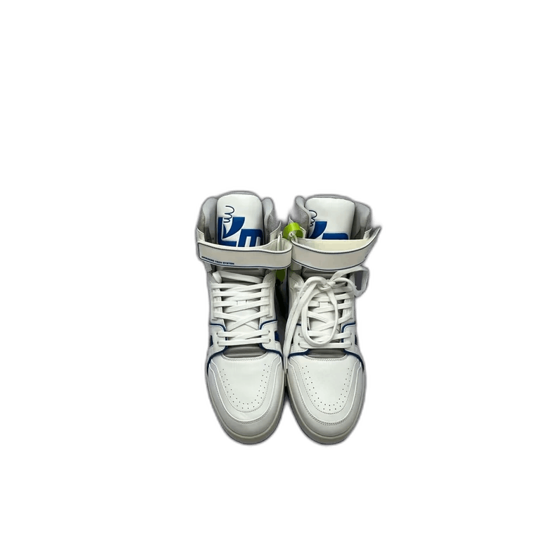 LV Louis Vuitton High-Top Sneakers White Blue-yf-