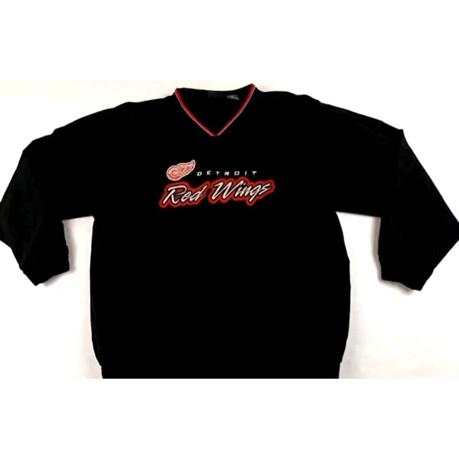 Vintage Detroit Red Wings V-Neck Insulated Pullover Jacket Pro-Edge Large Black Size US L / EU 52-54 / 3 - 3 Thumbnail