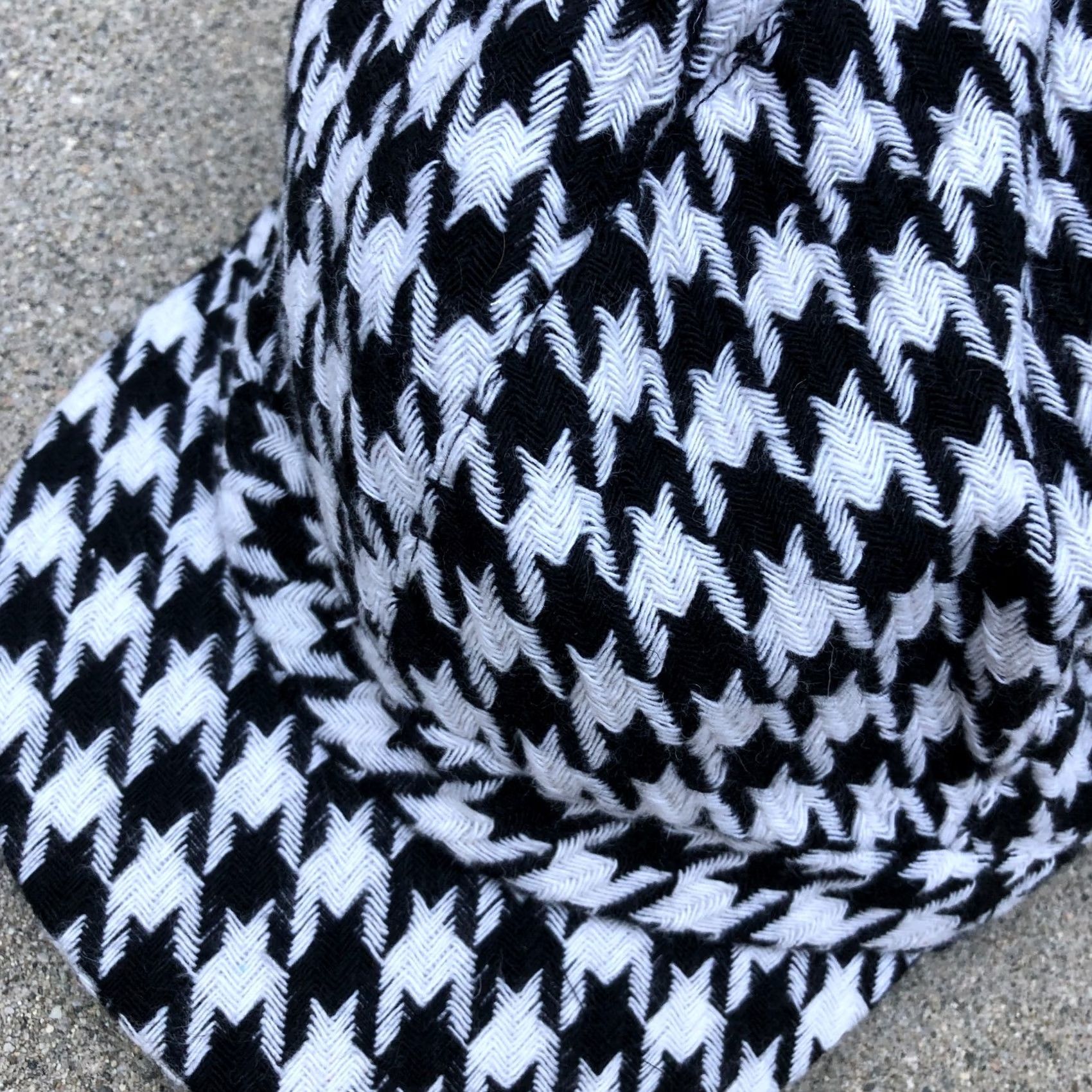 Vintage ABG NYC Houndstooth Hat Cap Cabbie Newsboy White Black One Size Women's Size ONE SIZE - 2 Thumbnail