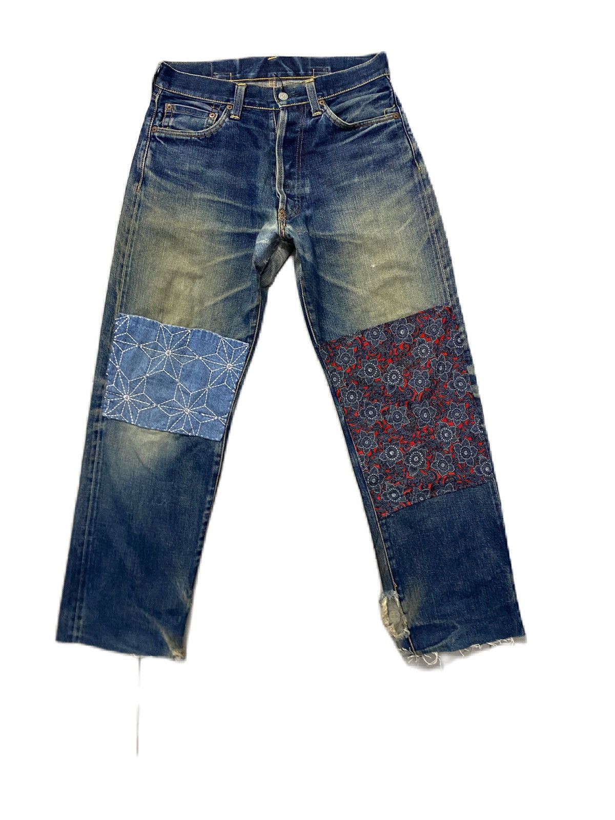 Evisu THRASHED CUSTOM VINTAGE EVISU SELVEDGE DENIM LOT 2504XX Size US 31 - 1 Thumbnail