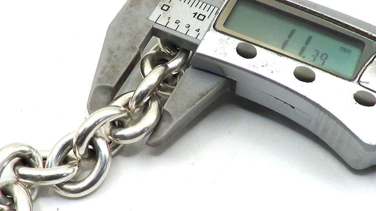 Jewelry Milor Sterling Silver Bracelet 8" Round Chain Link Size ONE SIZE - 6 Thumbnail