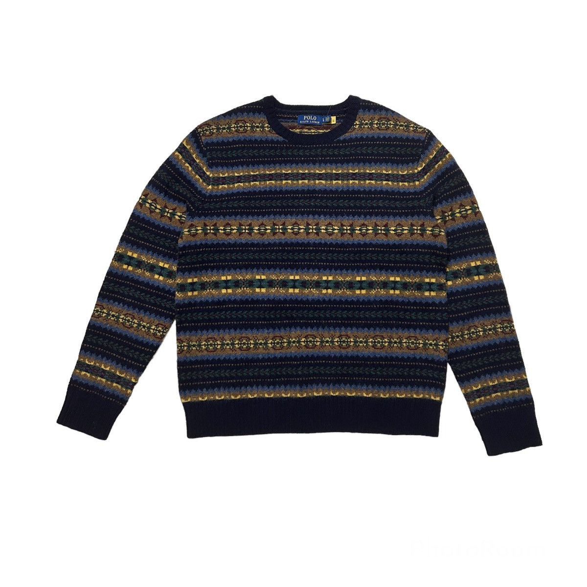 Polo Ralph Lauren × Ralph Lauren Polo Ralph Lauren Multicolor Fair Isle Sweater Size US XL / EU 56 / 4 - 3 Thumbnail