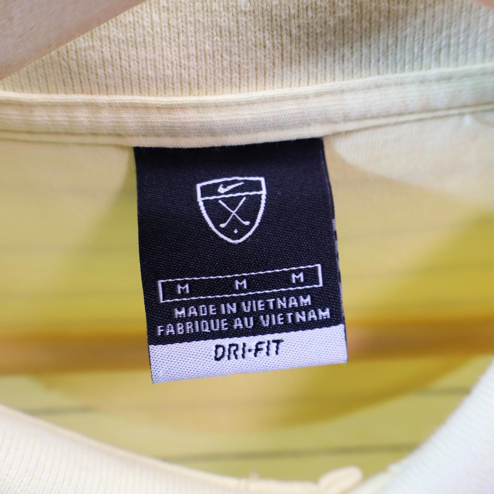 Nike Nike Men Medium Dri Fit Polo Yellow Collar Shirt Striped Size US M / EU 48-50 / 2 - 6 Thumbnail