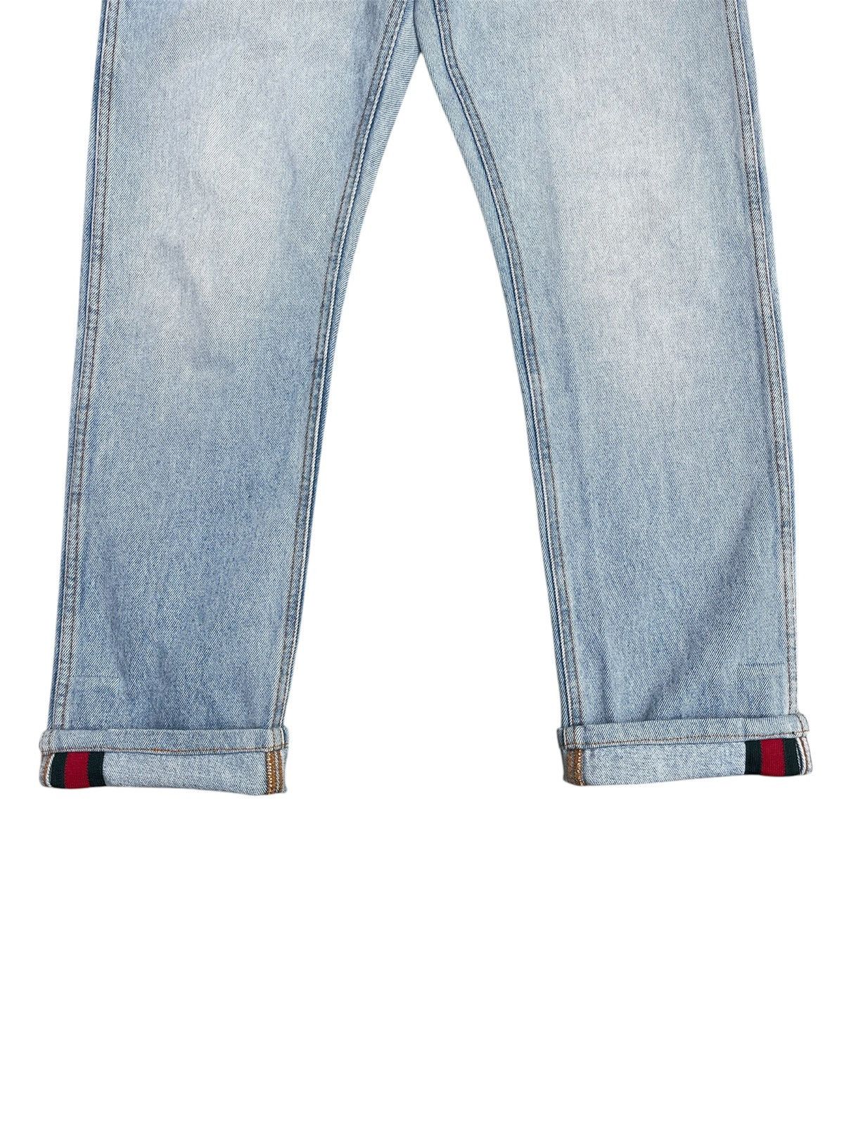Gucci Vintage Gucci Web Stripe Cuff Denim Jeans Distressed Size US 32 / EU 48 - 8 Thumbnail