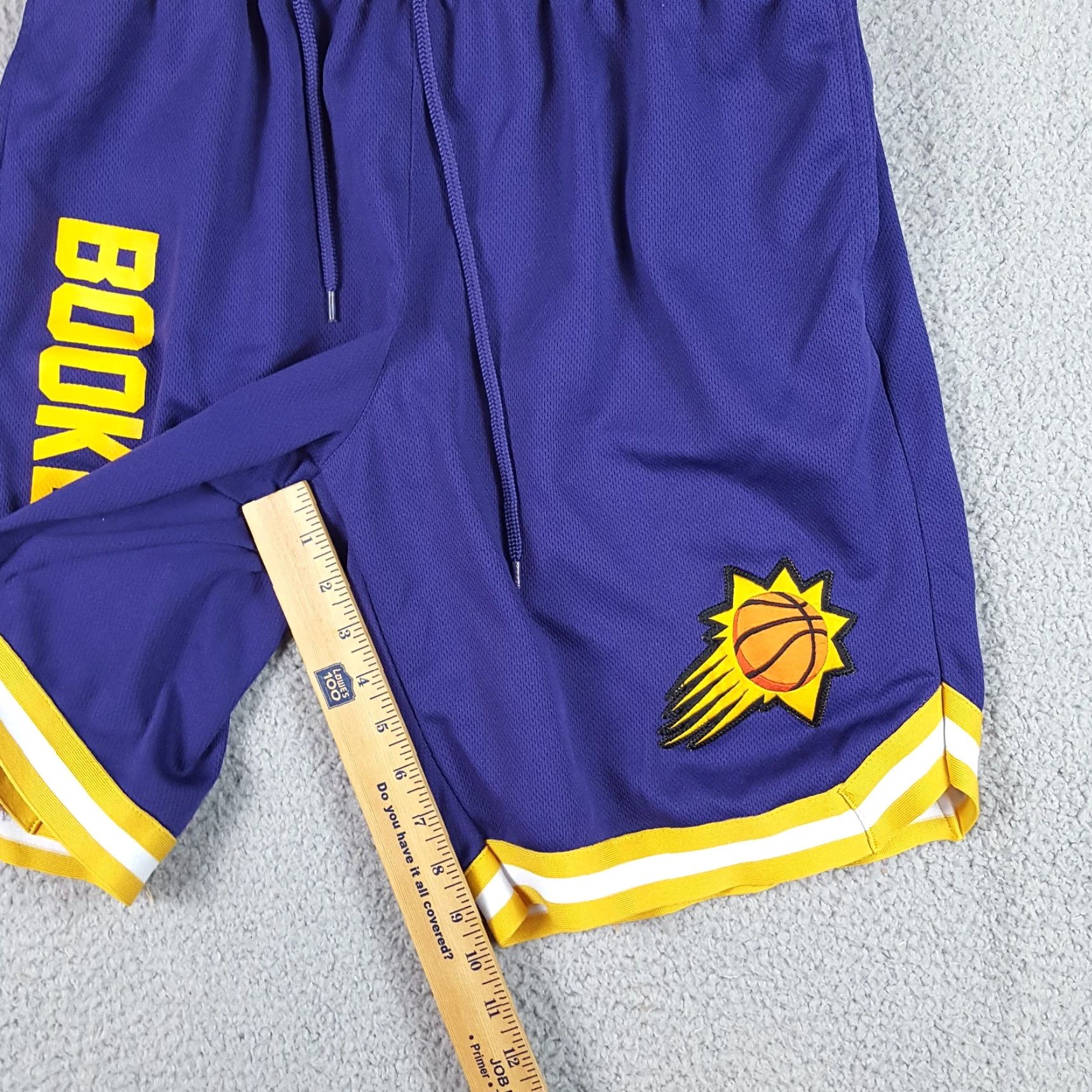 NBA VINTAGE NBA Phoenix Suns Devin Booker Basketball Shorts Mens M Purple Yellow Size US 31 - 5 Thumbnail