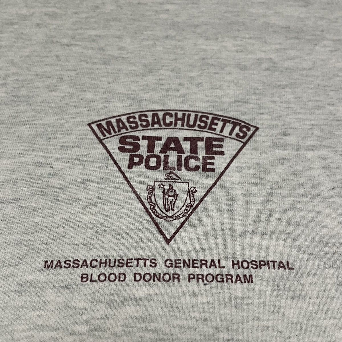Vintage Vintage Massachusetts State Police Blood Donor Promo T-Shirt Size US XL / EU 56 / 4 - 3 Thumbnail