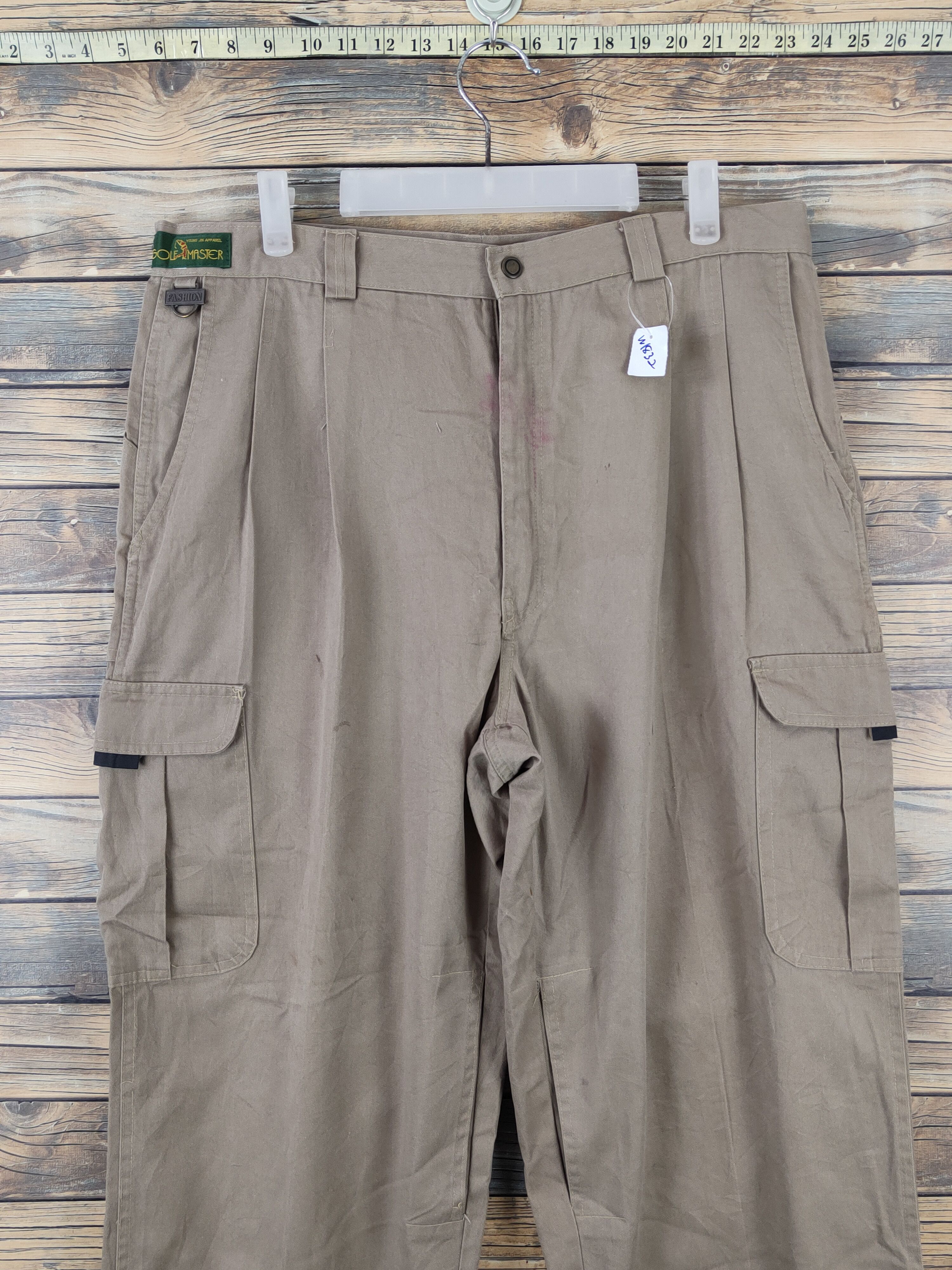 Japanese Brand Golf Master Brown Multipocket Tactical Cargo Pants #W1832 Size US 36 / EU 52 - 2 Thumbnail
