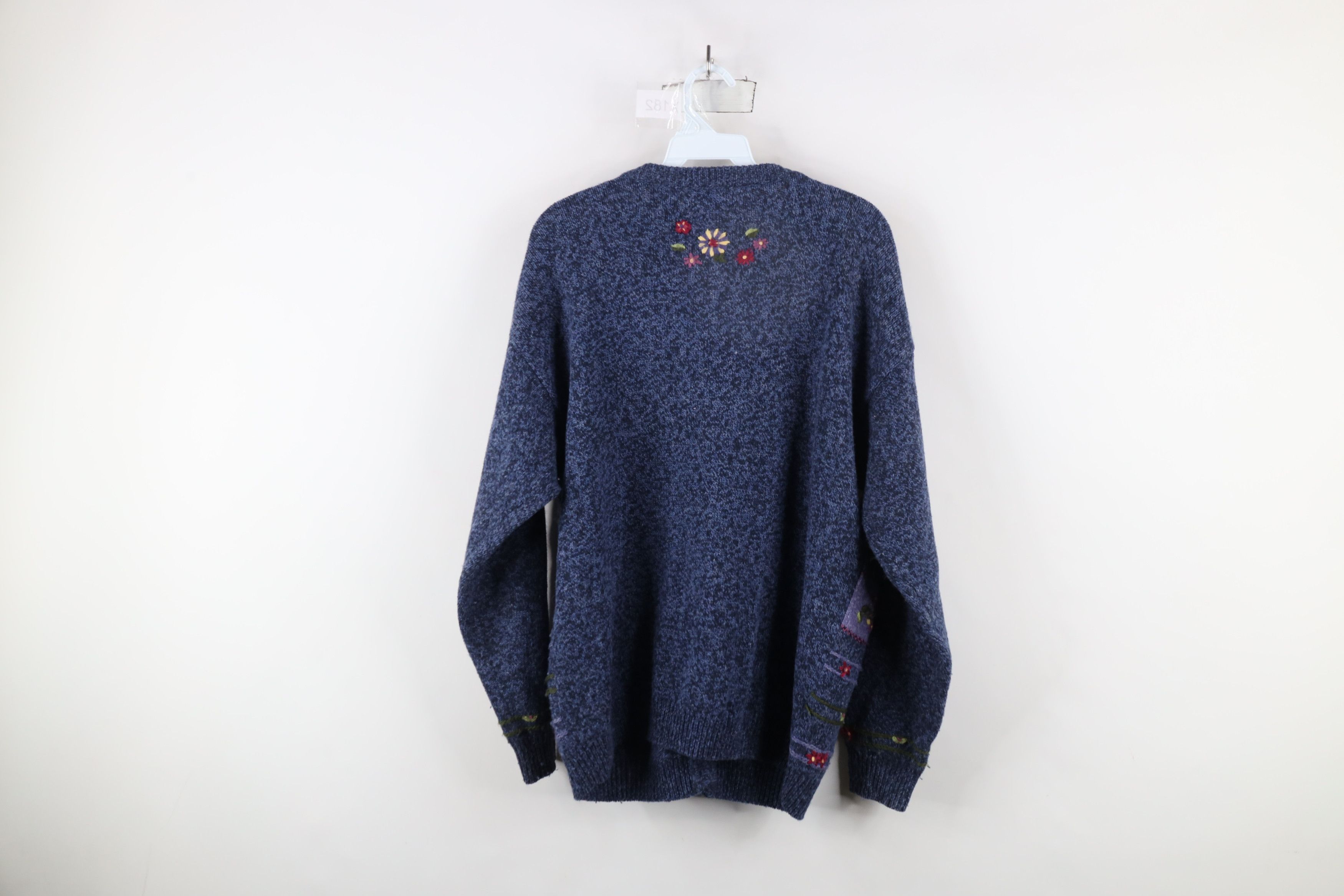 Vintage Vintage 90s Country Primitive Embroidered Cardigan Sweater Size L / US 10 / IT 46 - 10 Thumbnail