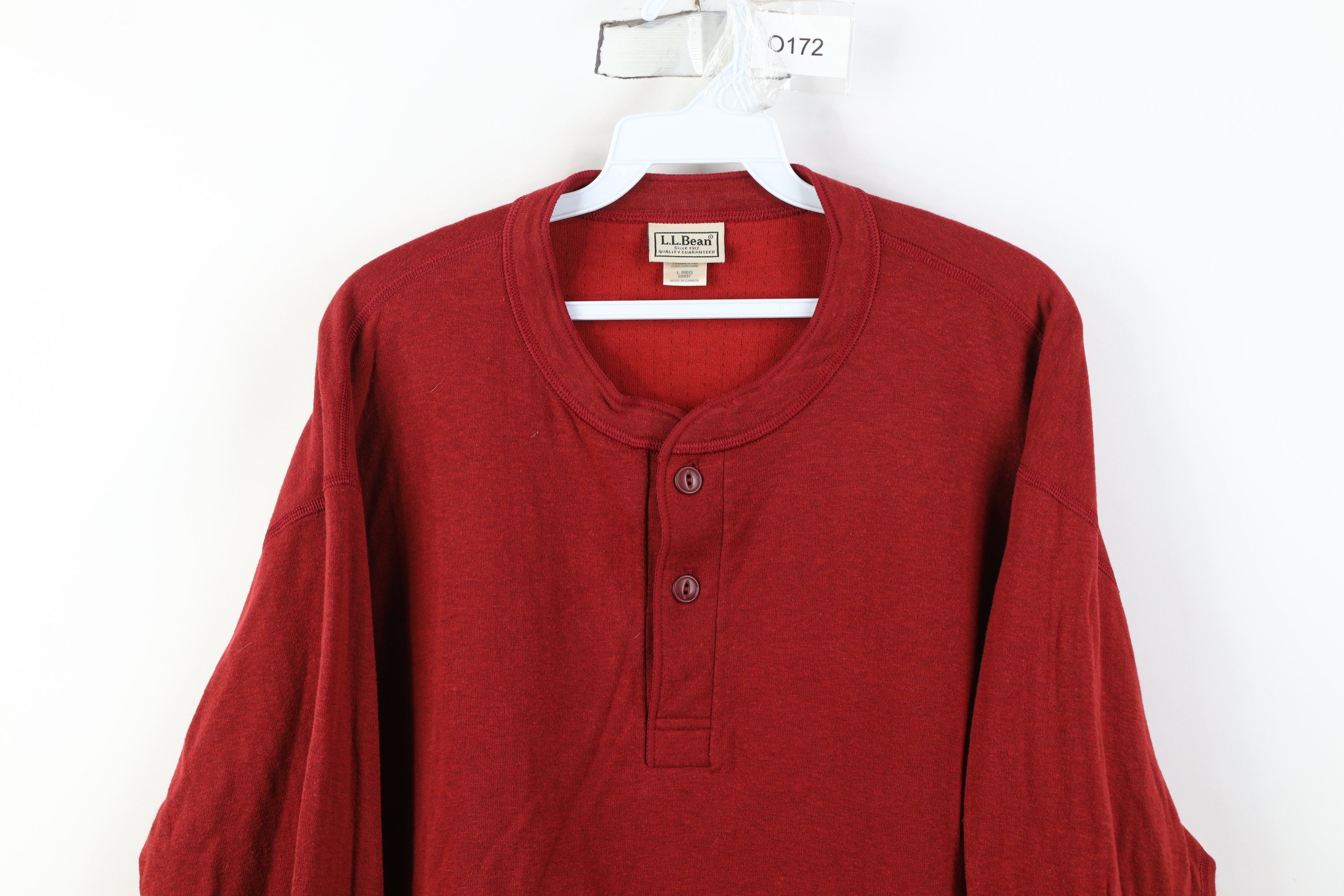 L.L. Bean Vintage LL Bean Wall Wool Knit Rivers Driver Henley T-Shirt Size US L / EU 52-54 / 3 - 2 Thumbnail
