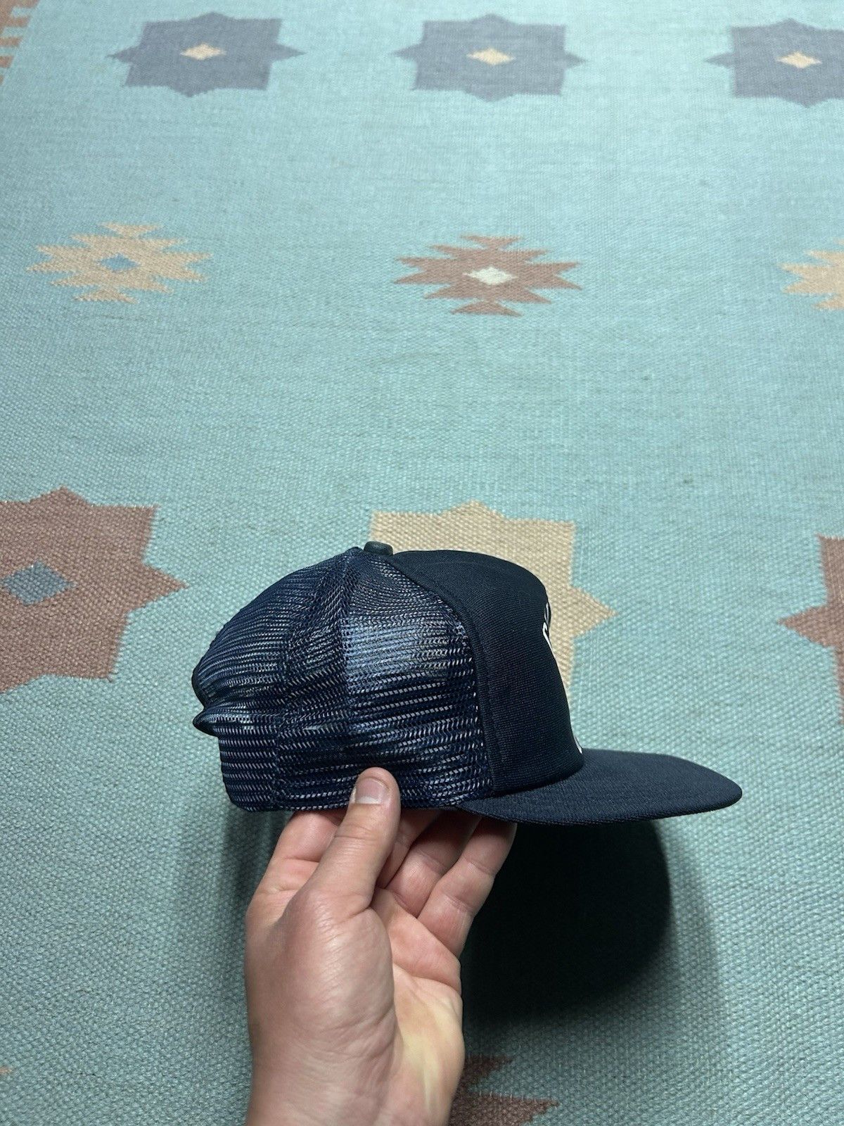 Vintage Vtg 90s trucker hat Gelormino oil new era navy made in USA Size ONE SIZE - 9 Thumbnail