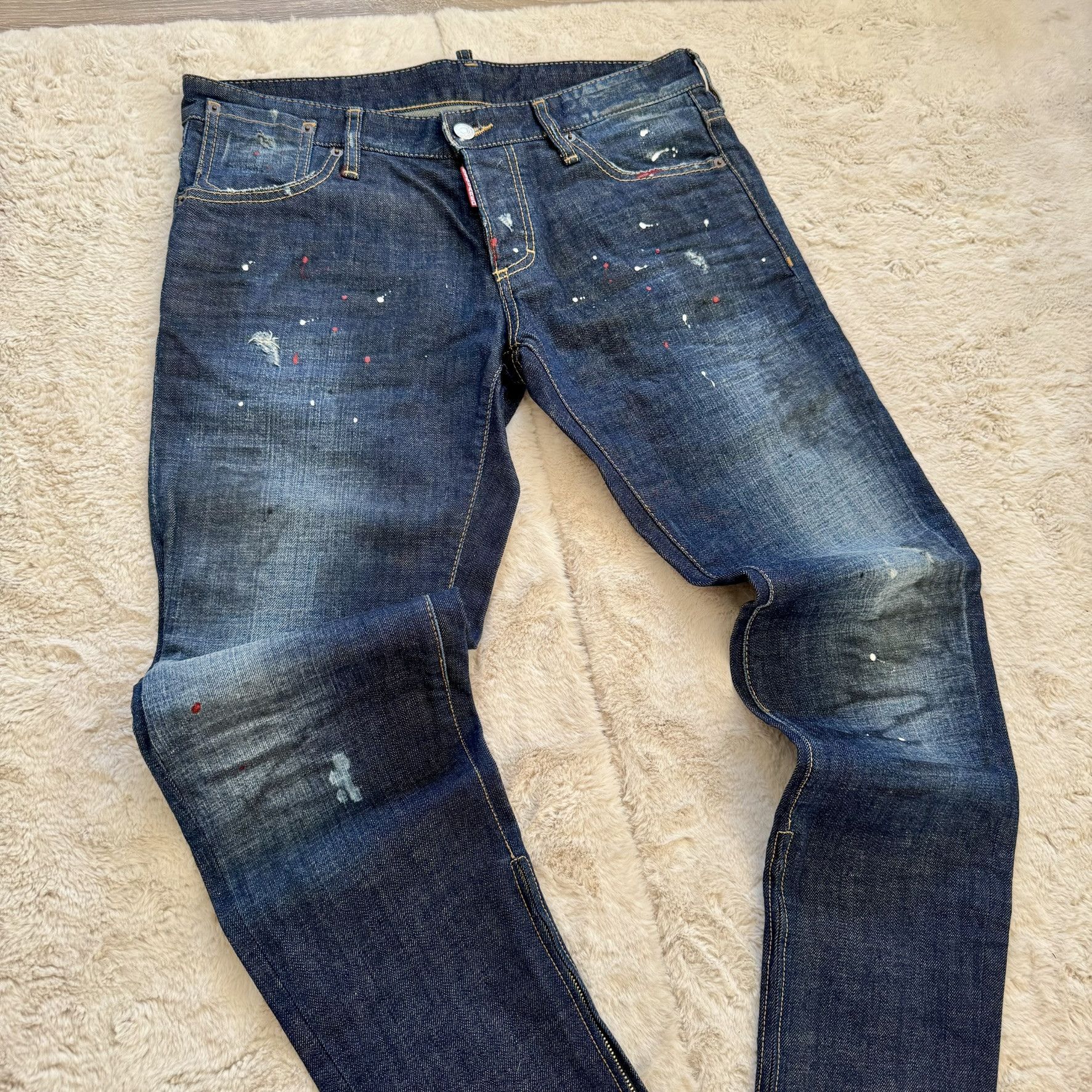Dsquared2 Dsquared2 Distressed Paint-Splatter Biker Jeans w/ Zipper Size US 32 / EU 48 - 6 Thumbnail