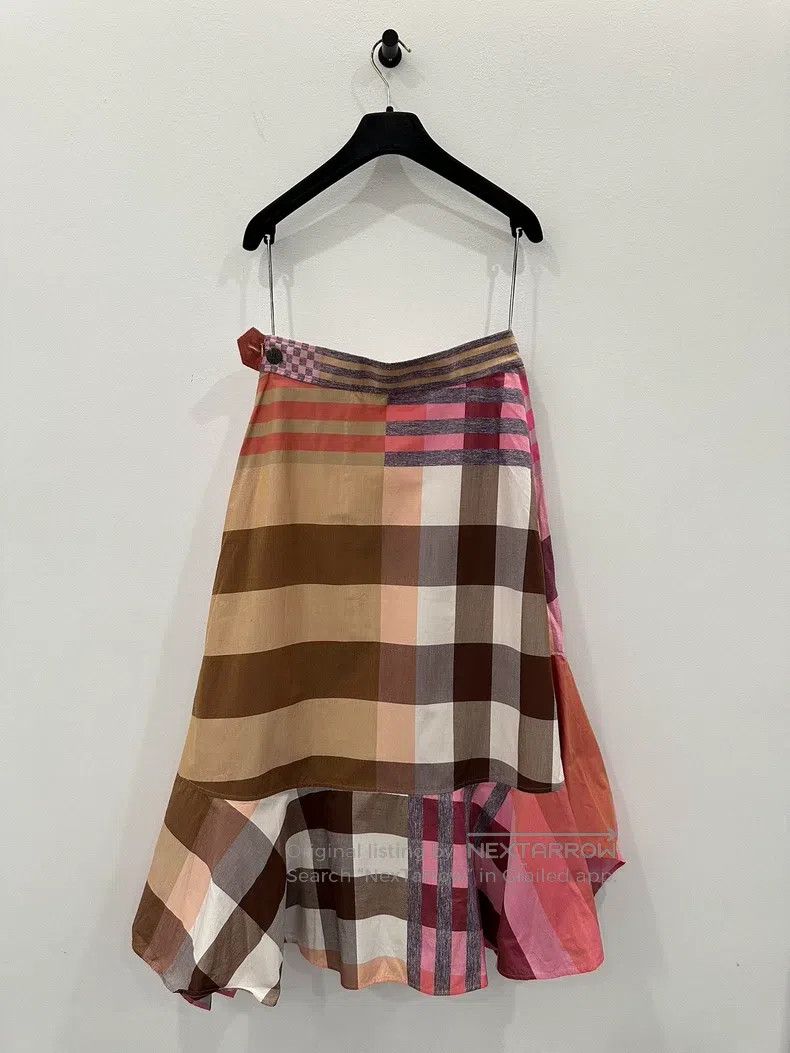 Hermes Hermes Three-color plaid women's petal skirt Size 25" / US 0 / IT 36 - 3 Thumbnail