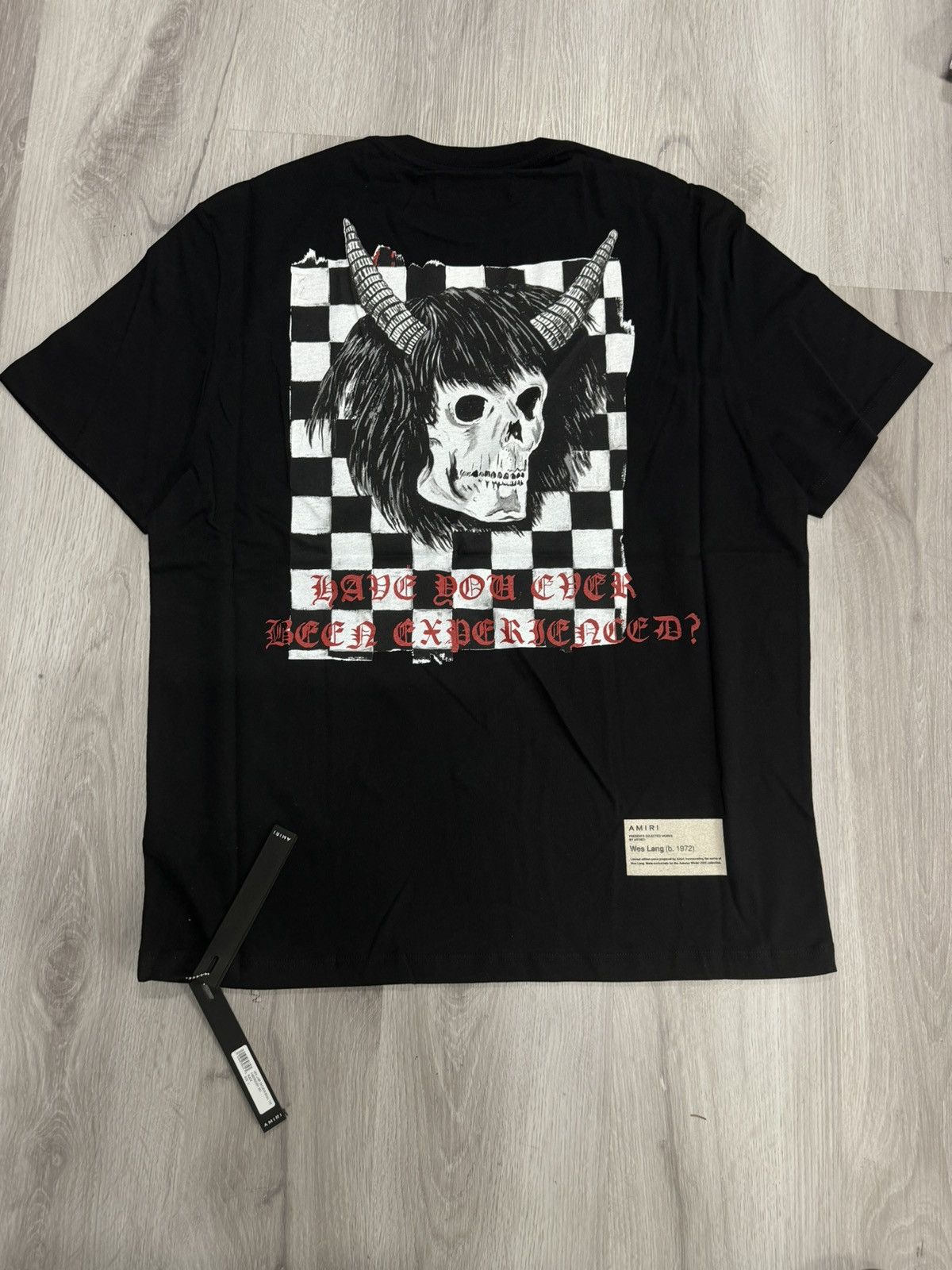 Amiri × Wes Lang Amiri Checker Skull Tee Size US L / EU 52-54 / 3 - 1 Thumbnail