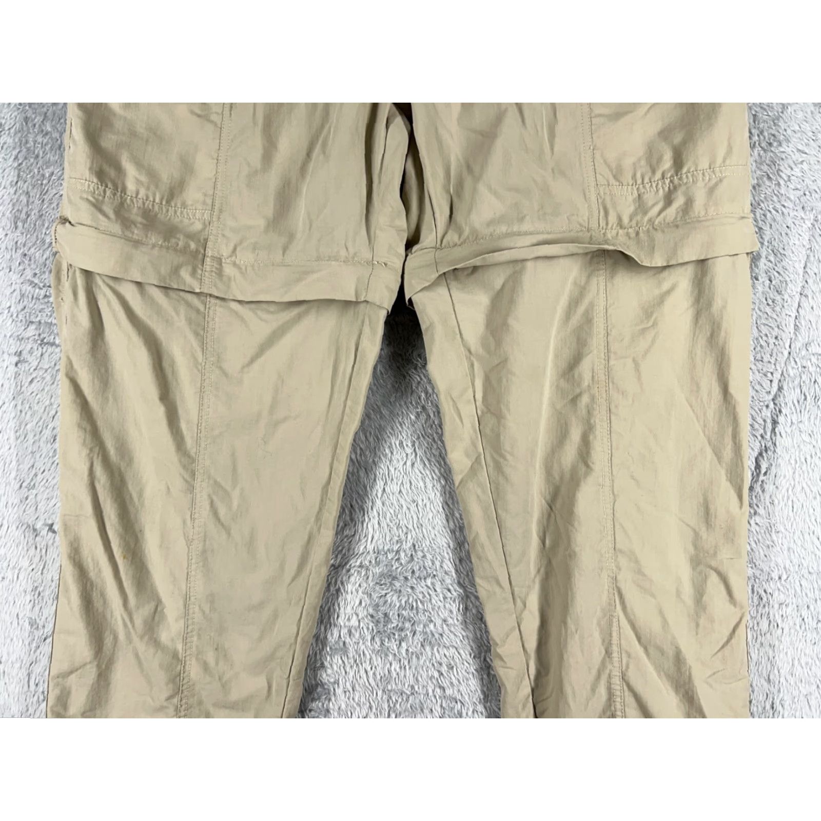 Bass Pro Shops Bass Pro Shops Pants Mens XL Beige Convertible Nylon Lined Hiking Cargo Straight Legkhakis Size US 36 / EU 52 - 3 Thumbnail