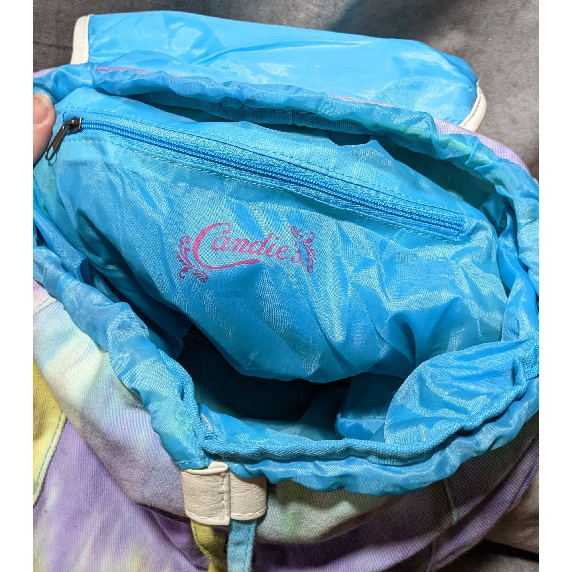 Other Candies Rainbow Tie Dye Glitter Strap Backpack Size ONE SIZE - 23 Thumbnail