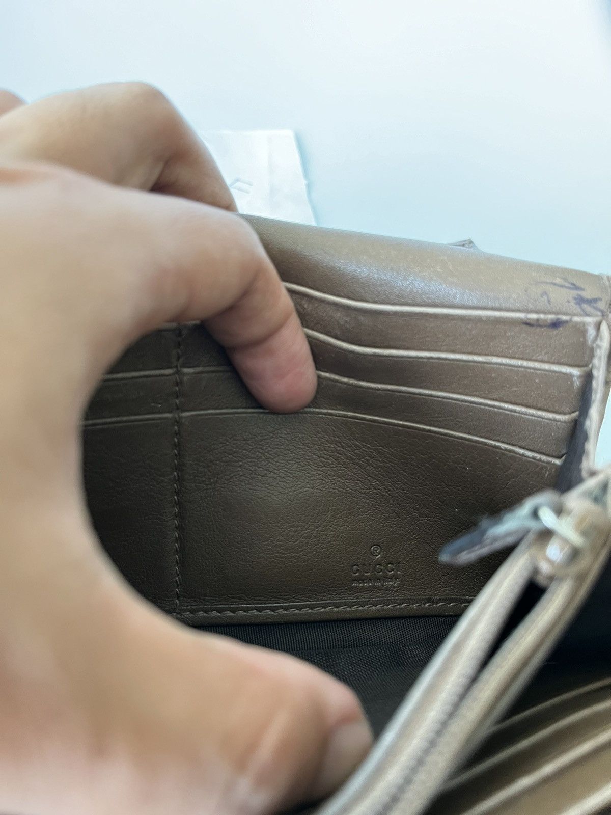 Gucci Gucci Micro Guccissima Leather Wallet Size ONE SIZE - 4 Thumbnail