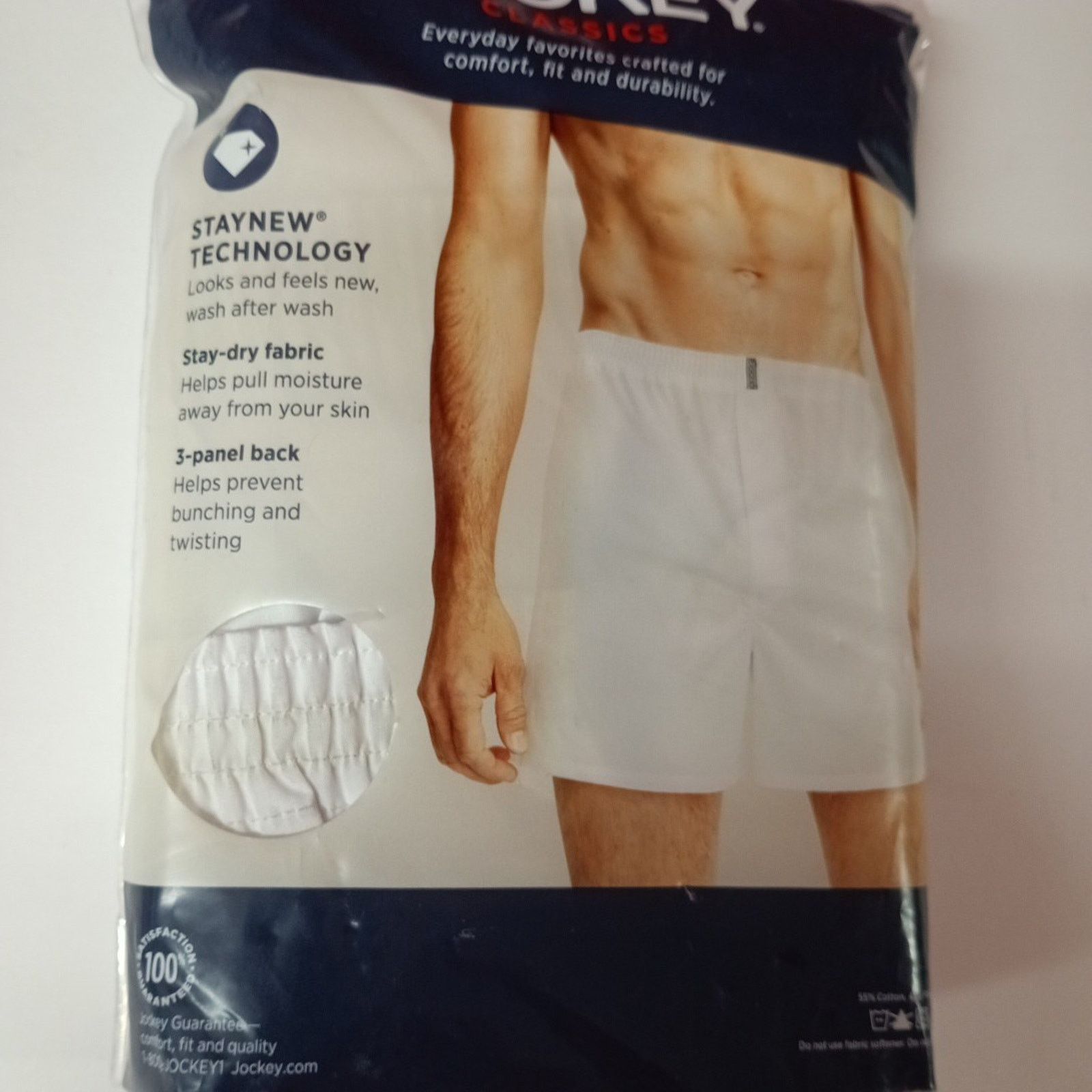Jockey Jockey Classics Fit Woven Boxers 3 Pack Men's XL 40-42 White Size 40 - 3 Thumbnail
