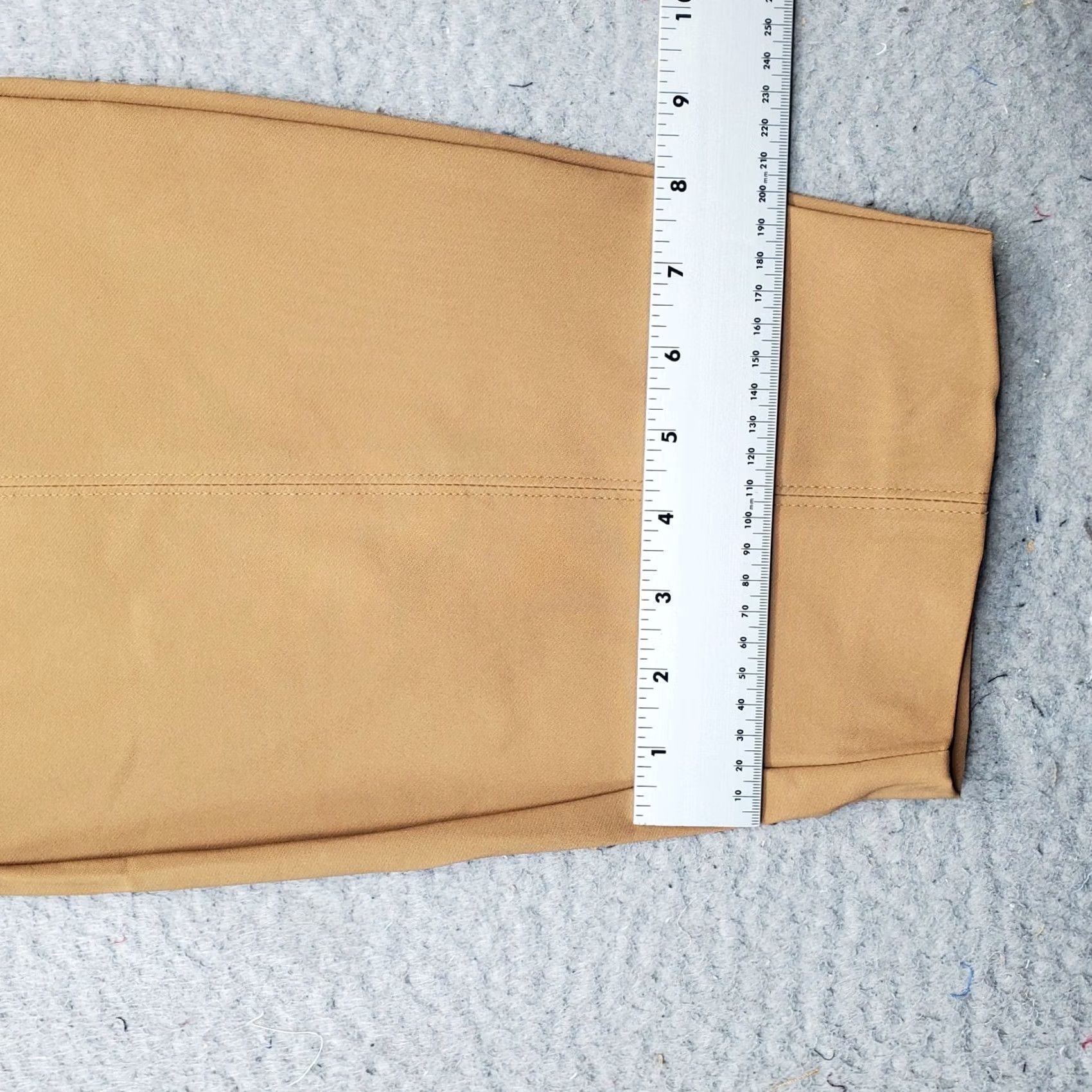 Vintage Lane Bryant Ankle Pants Womens 26 Tan Stretch Straight Leg Zipped Pocket Pull On Size 26" / US 2 / IT 38 - 5 Thumbnail